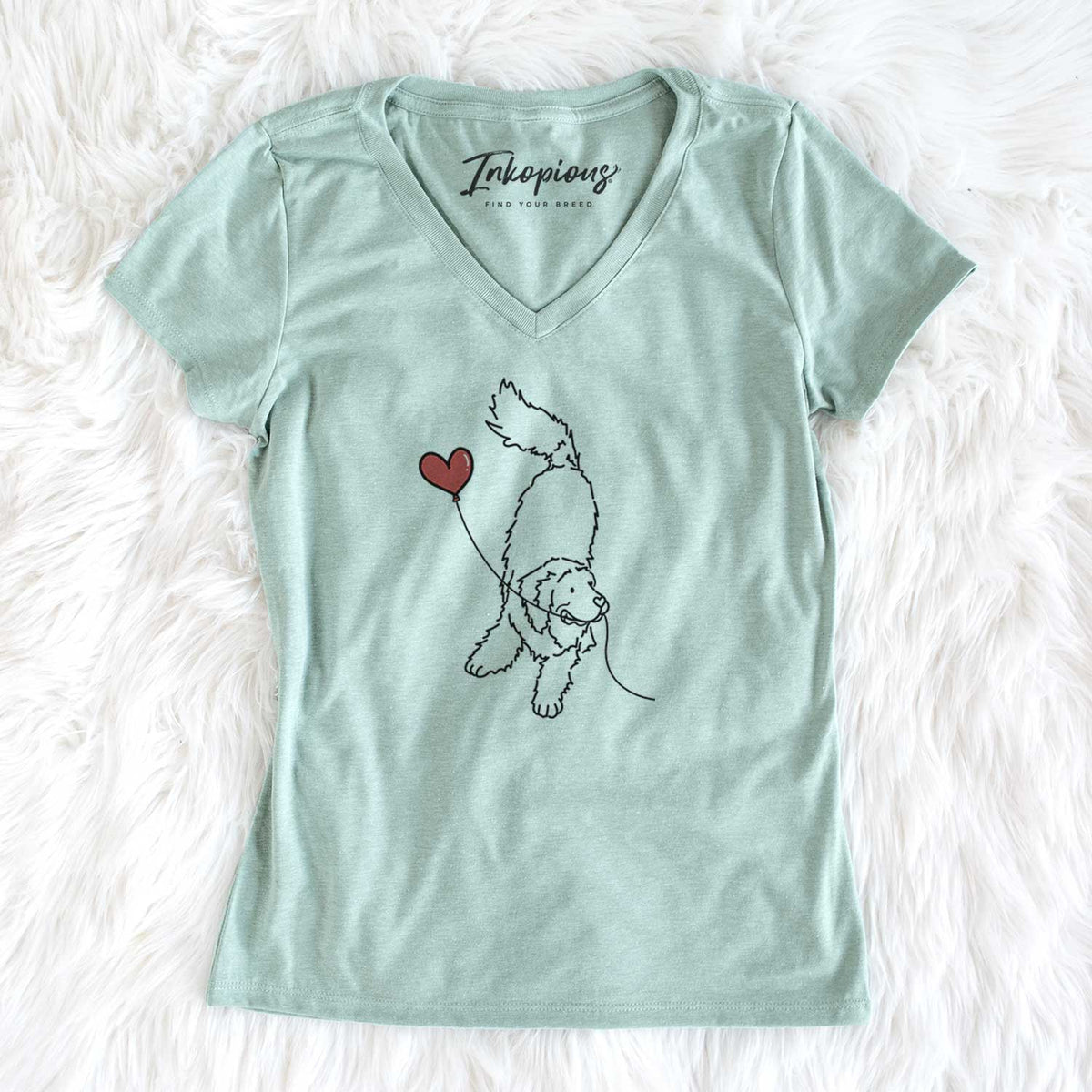 Newfoundland Heart String - Women's V-neck Shirt