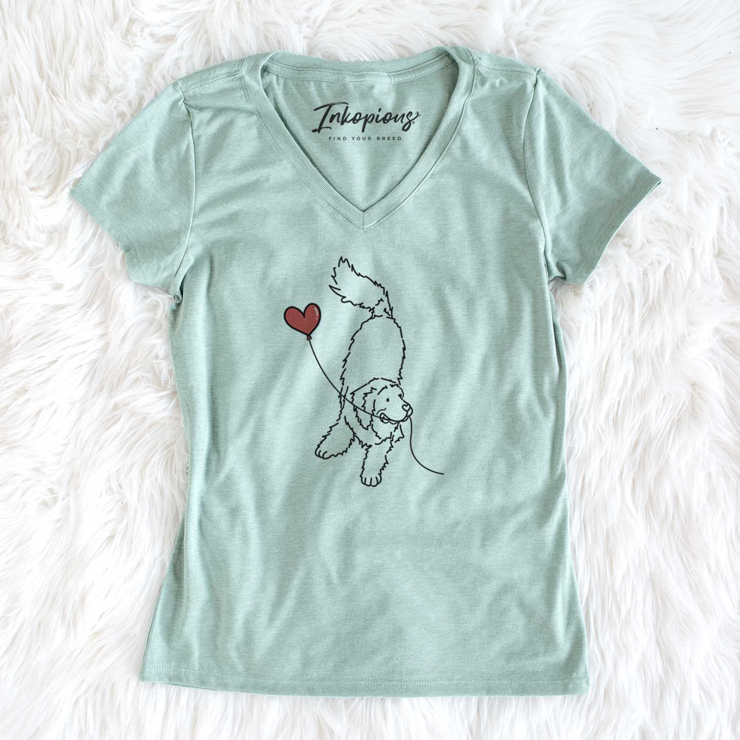 Newfoundland Heart String - Women's V-neck Shirt