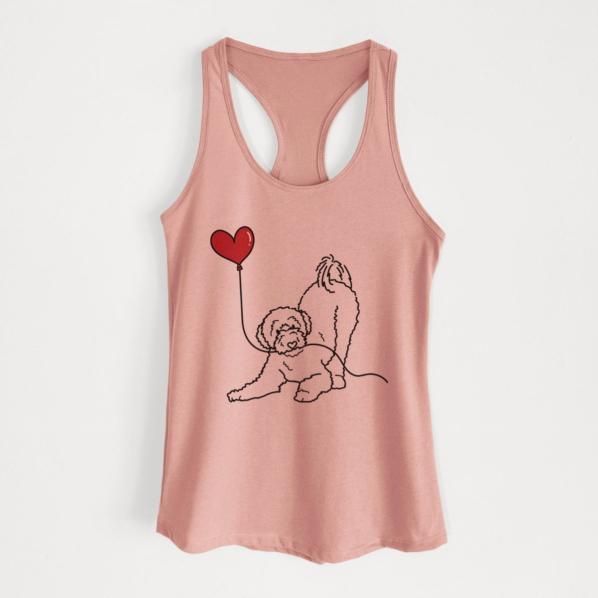 Portuguese Water Dog Heart String - Women&#39;s Racerback Tanktop