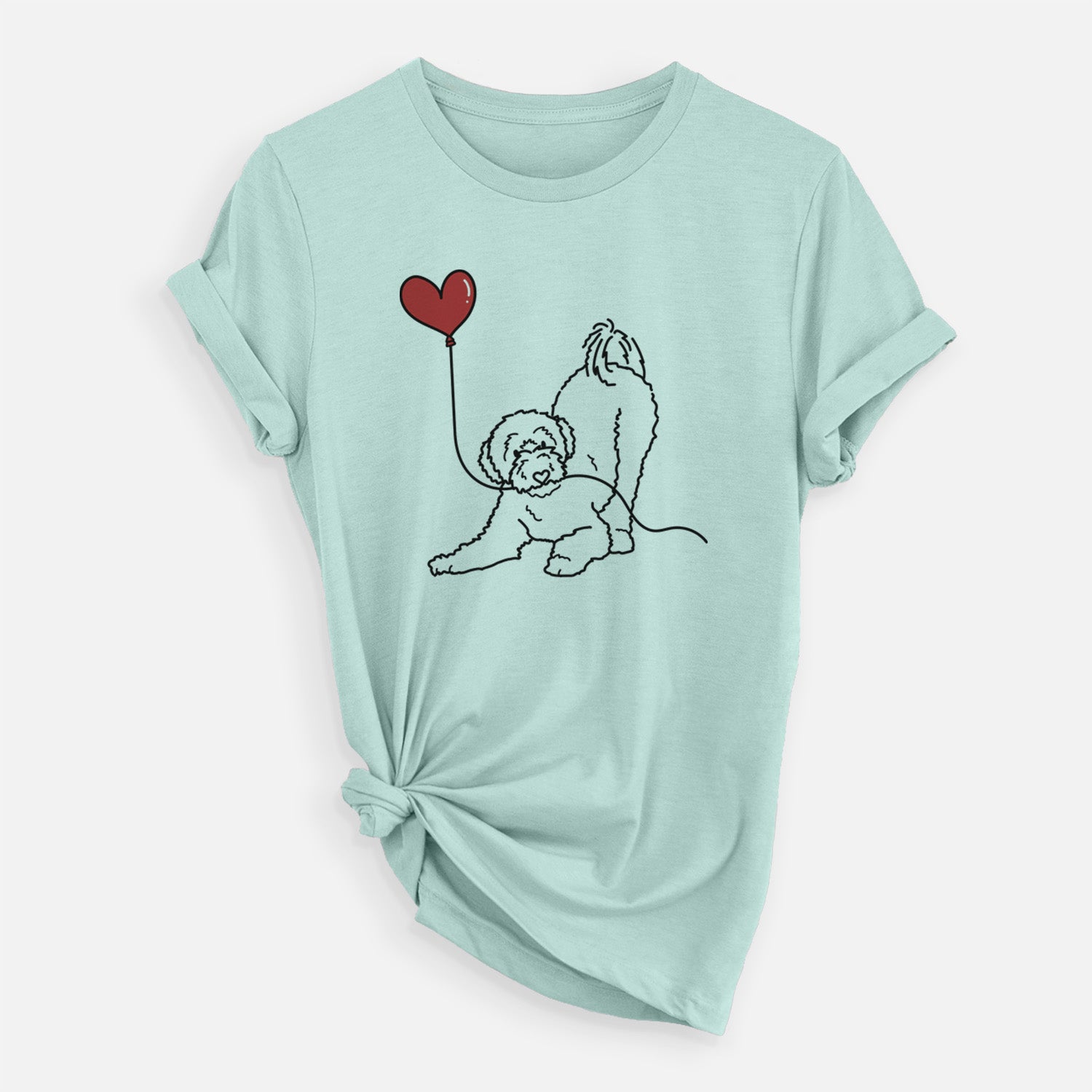 Portuguese Water Dog Heart String - Unisex Crewneck