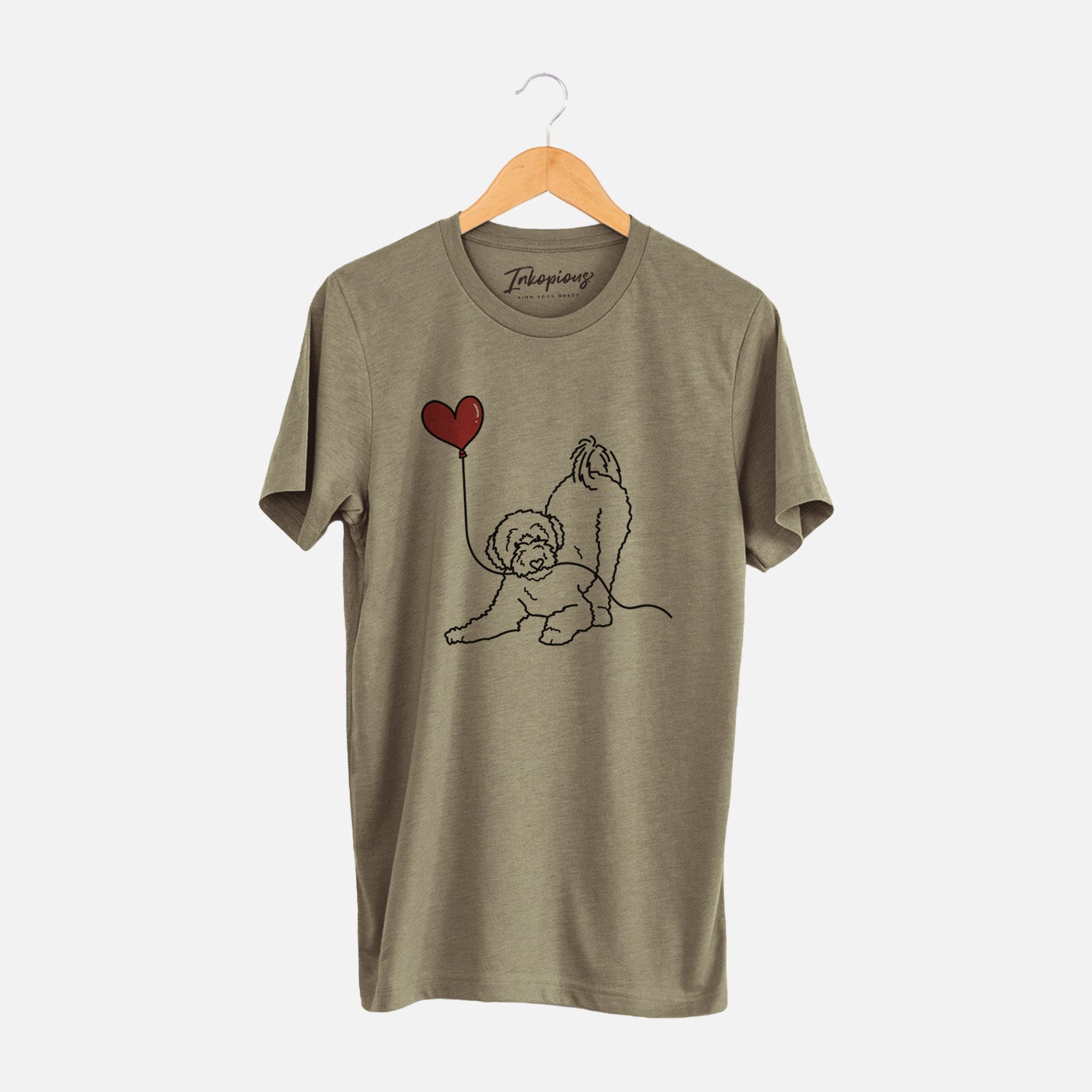 Portuguese Water Dog Heart String - Unisex Crewneck