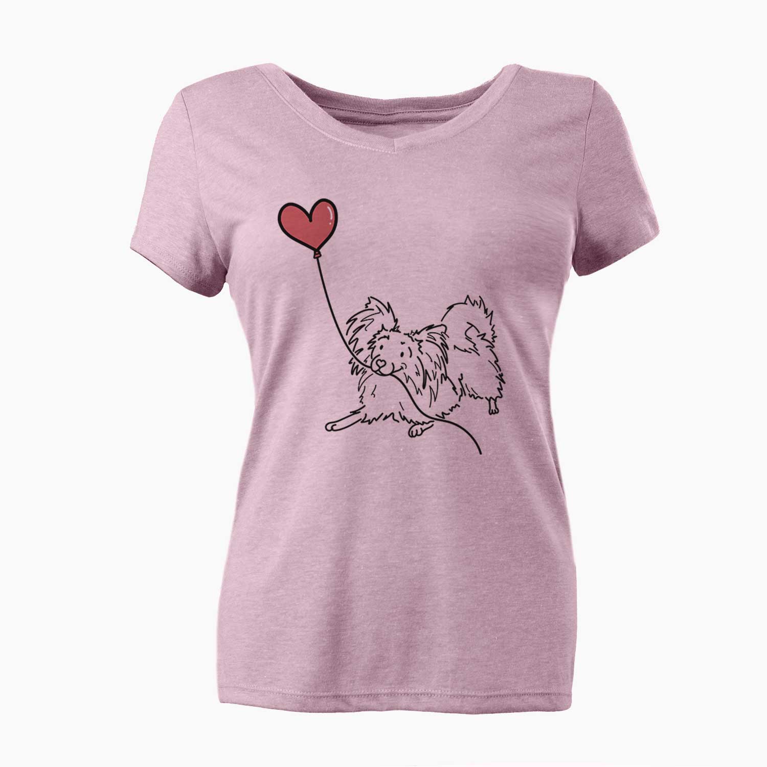 Papillon Heart String - Women's V-neck Shirt