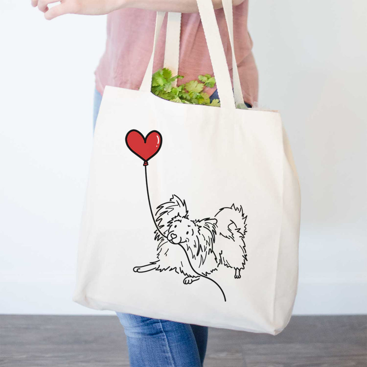 Papillon Heart String- Tote Bag