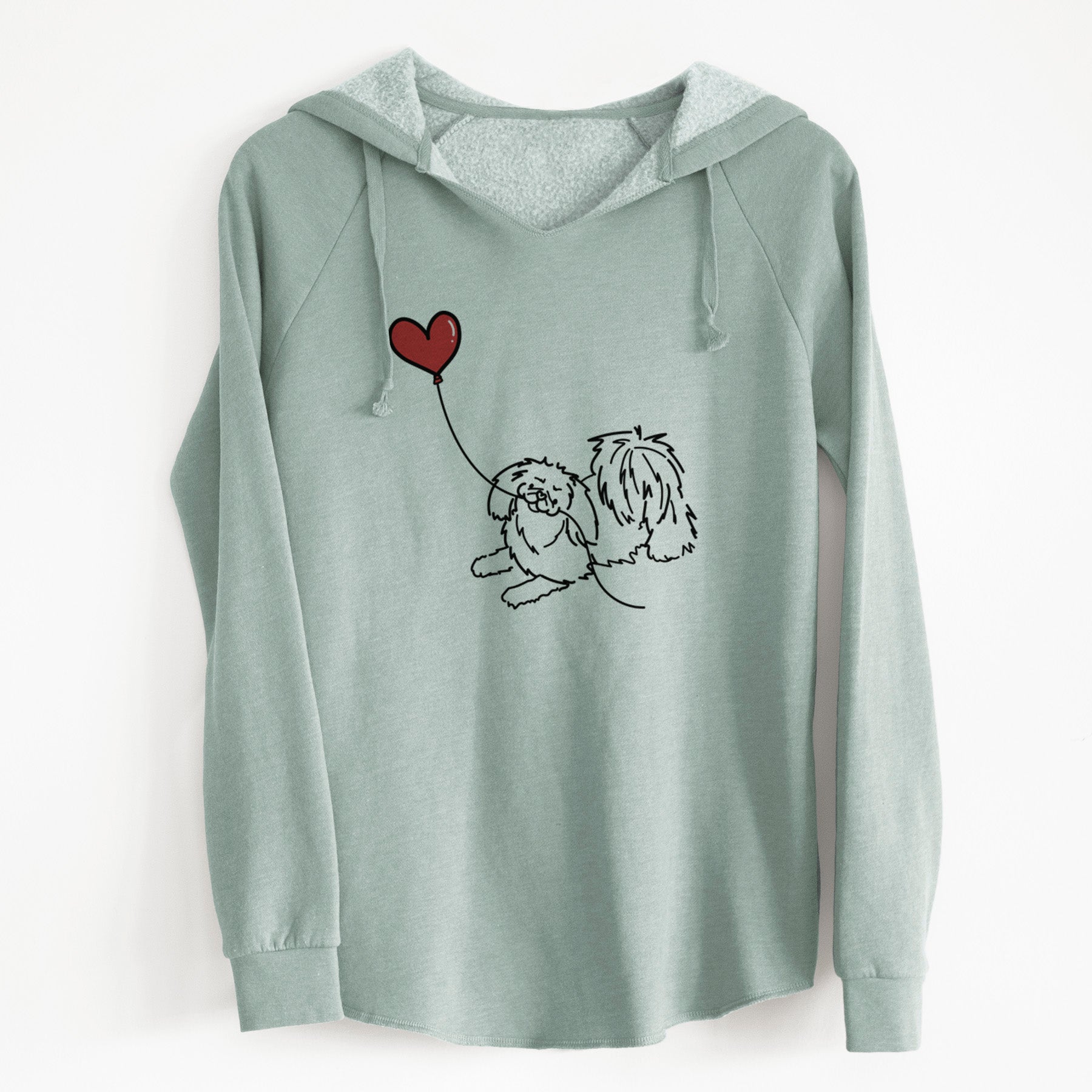 Pekingese Heart String - Cali Wave Hooded Sweatshirt