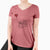 Pekingese Heart String - Women's V-neck Shirt