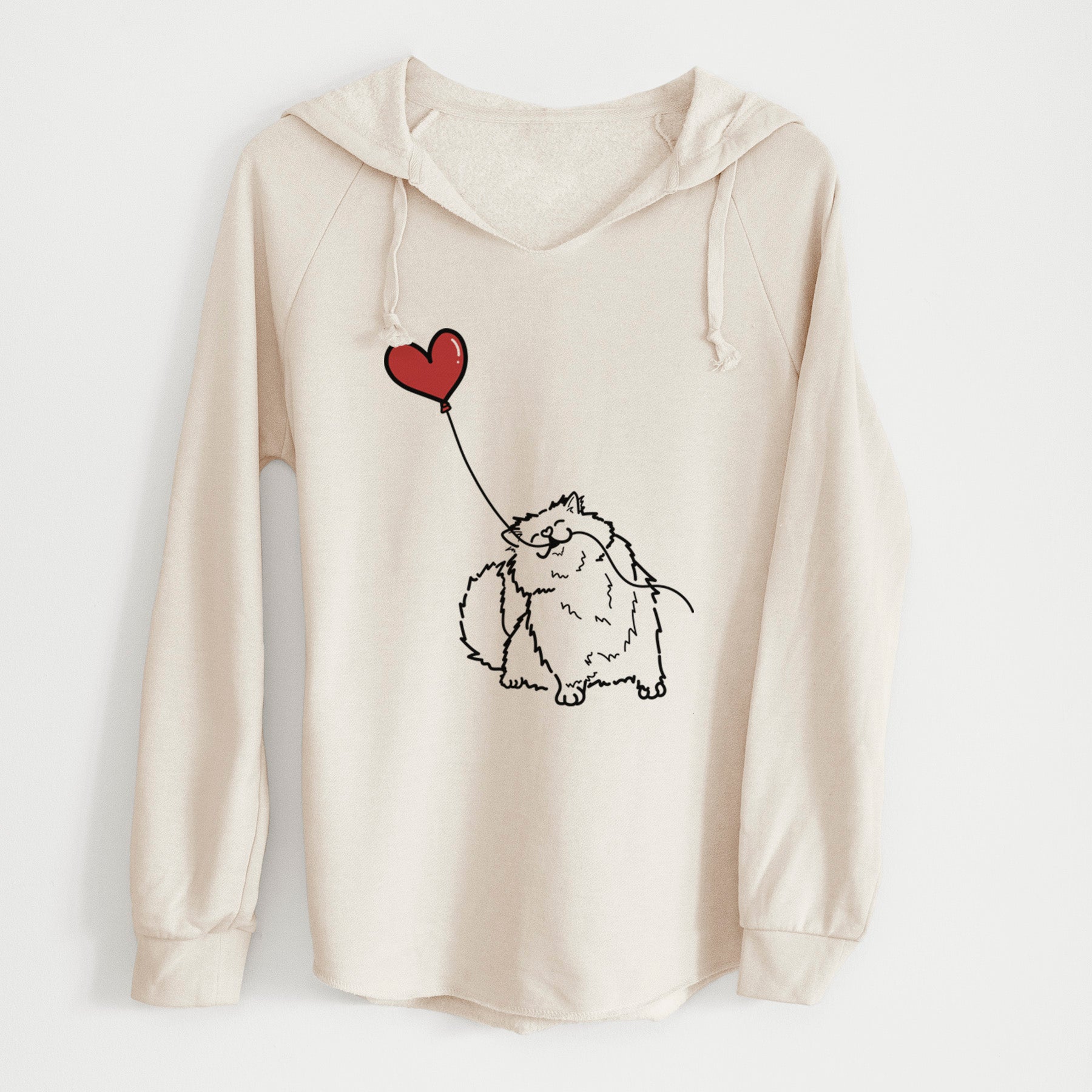 Persian Cat Heart String - Cali Wave Hooded Sweatshirt