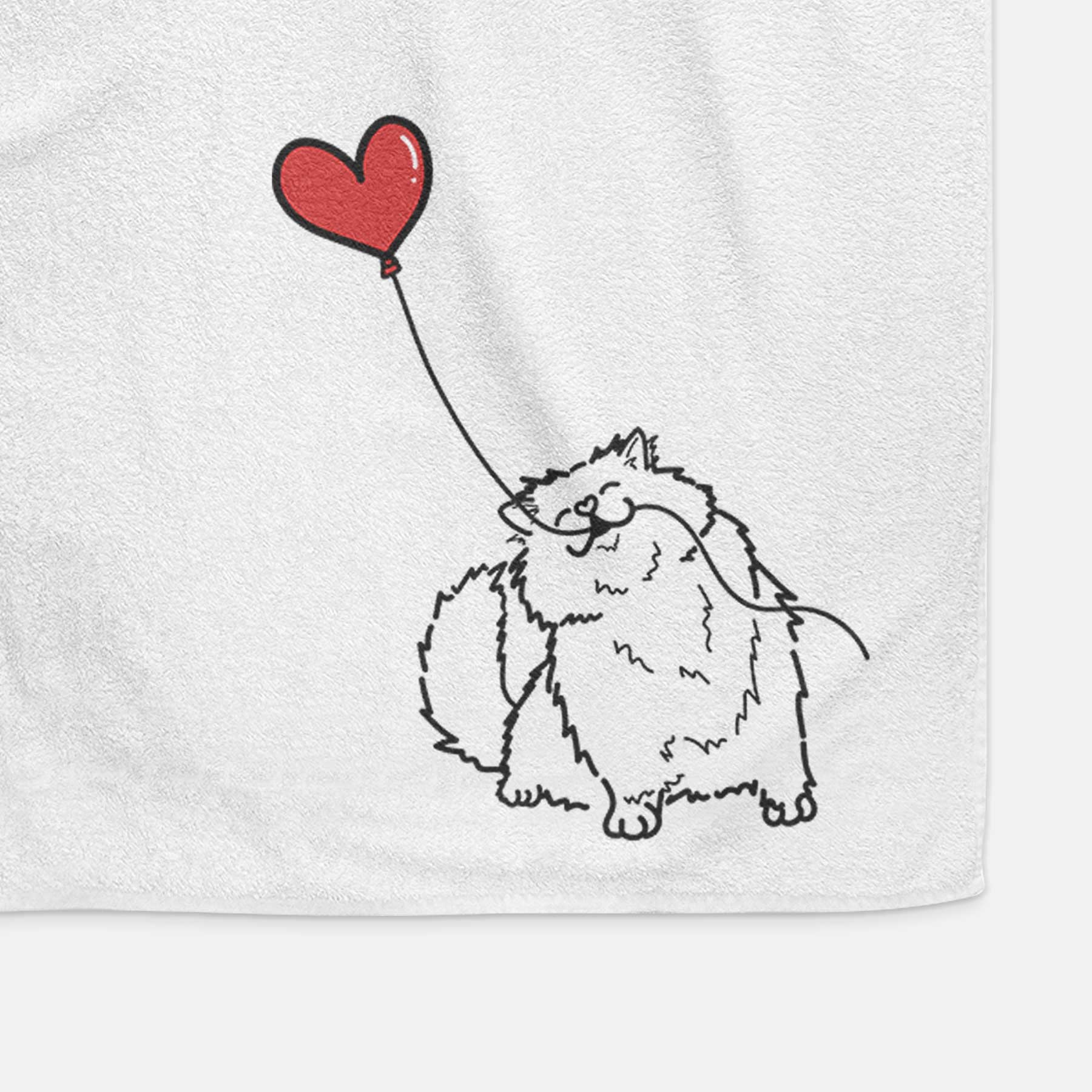 Persian Cat Heart String -  Decorative Hand Towel