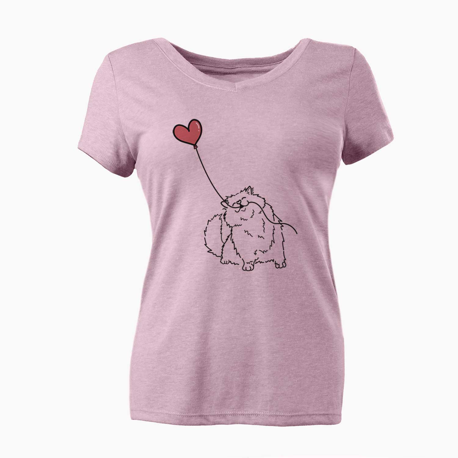 Persian Cat Heart String - Women's V-neck Shirt