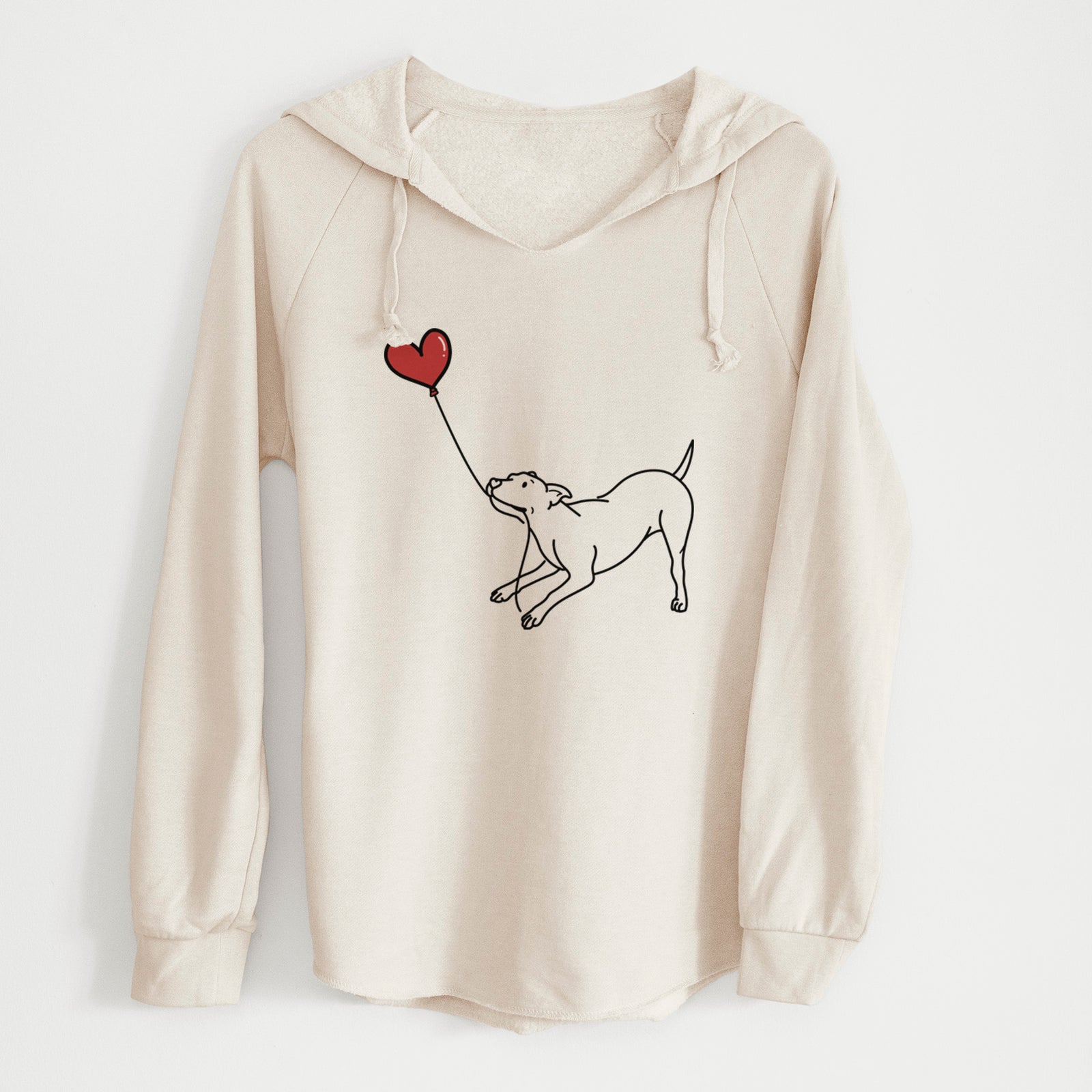Pitbull Mix Heart String - Cali Wave Hooded Sweatshirt
