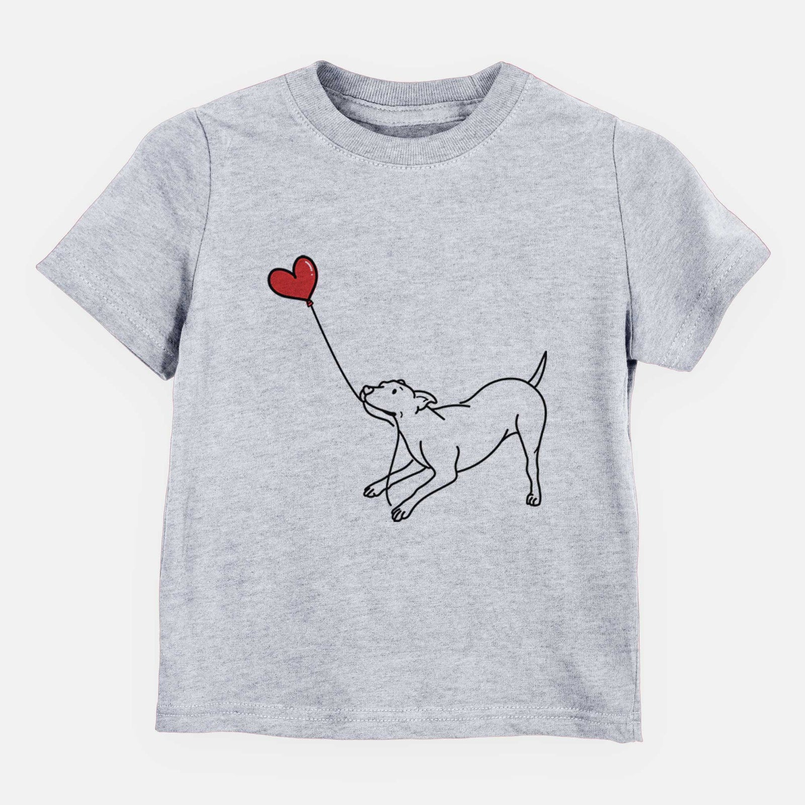 Pitbull Mix Heart String - Kids/Youth/Toddler Shirt