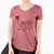 Pomeranian Heart String - Women's V-neck Shirt