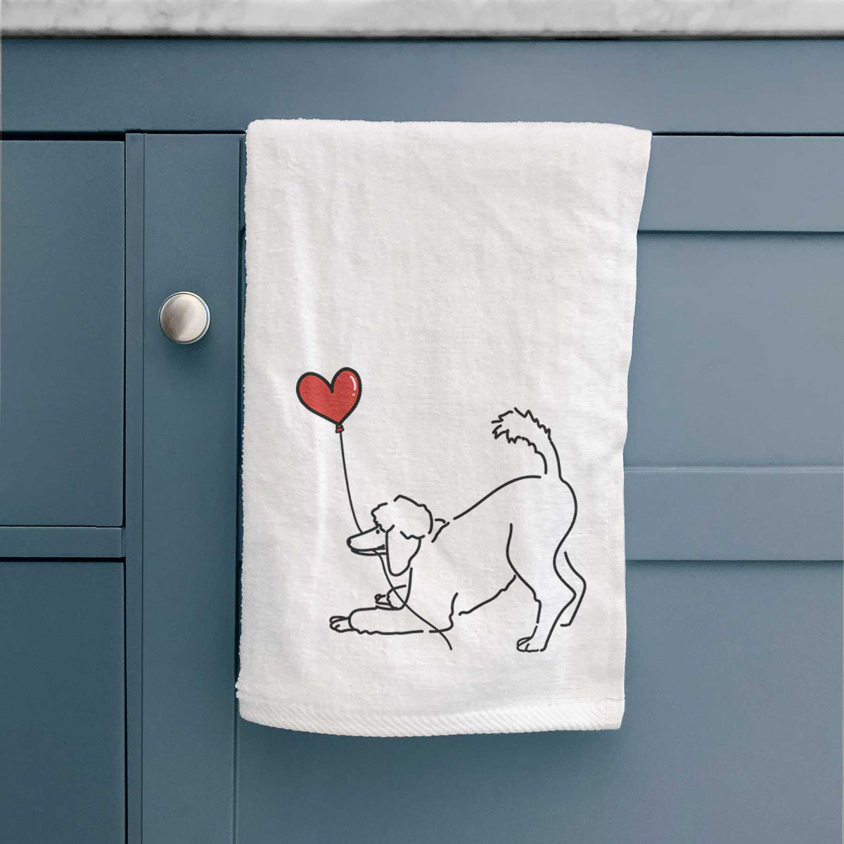 Standard Poodle Heart String -  Decorative Hand Towel