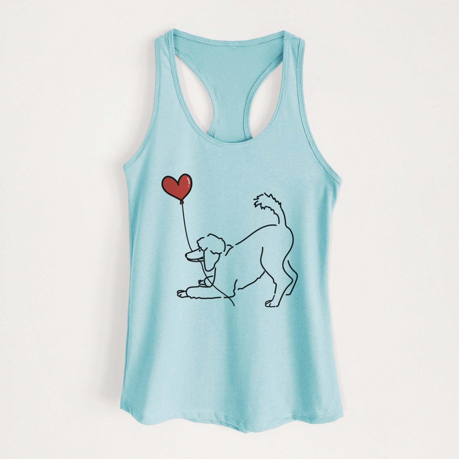 Standard Poodle Heart String - Women's Racerback Tanktop