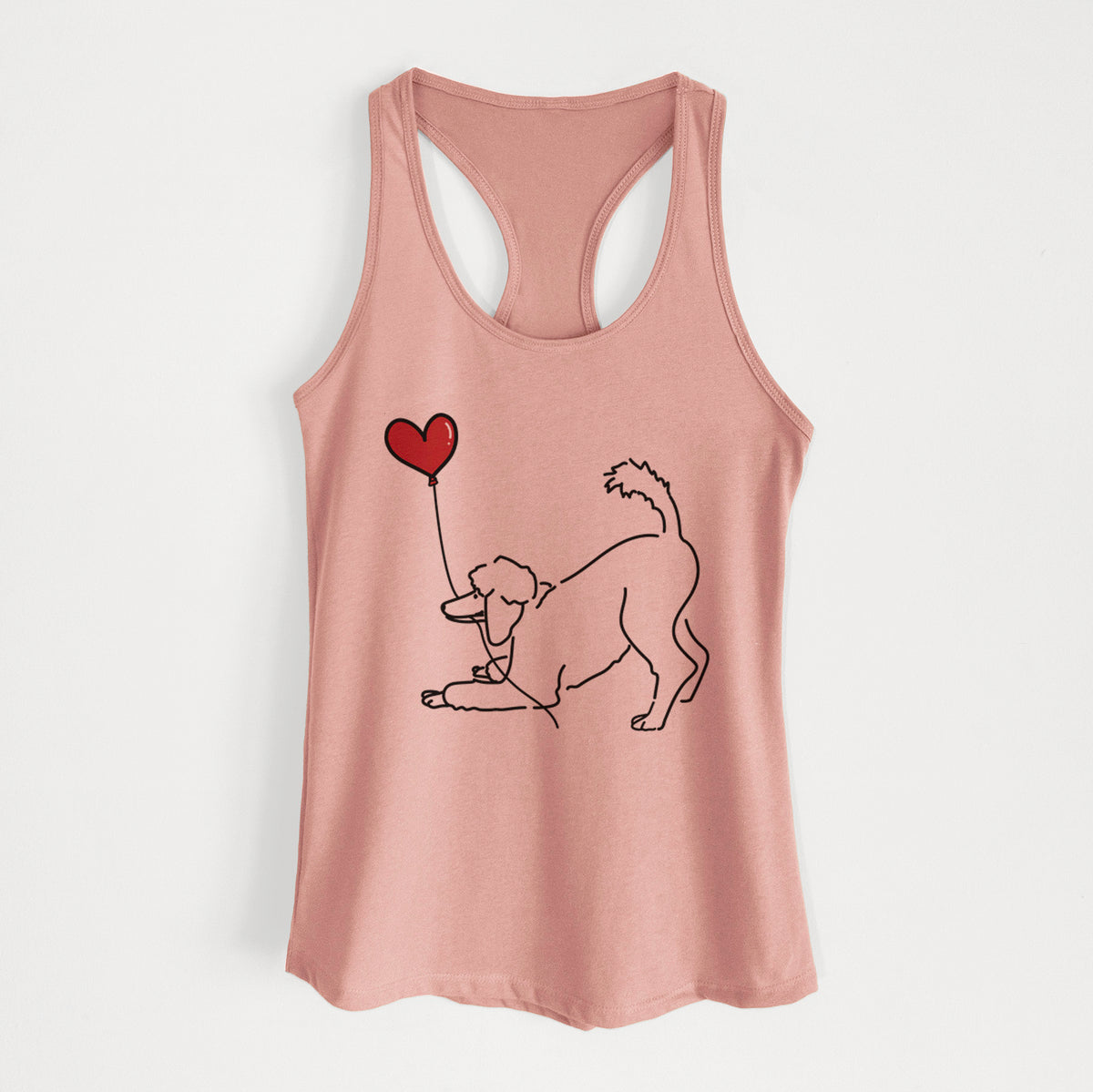 Standard Poodle Heart String - Women&#39;s Racerback Tanktop