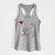 Standard Poodle Heart String - Women's Racerback Tanktop