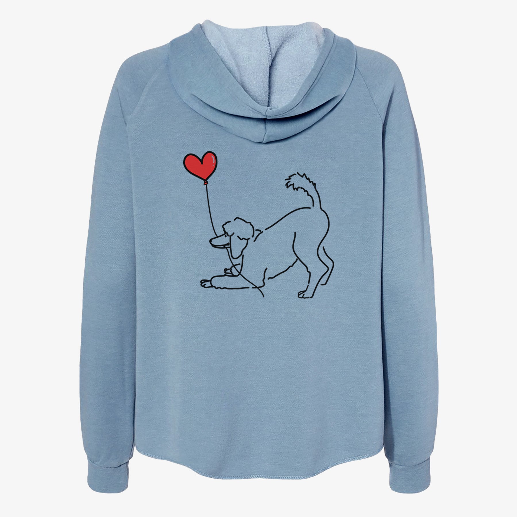 Standard Poodle Heart String- Women's Cali Wave Zip-Up Sweatshirt