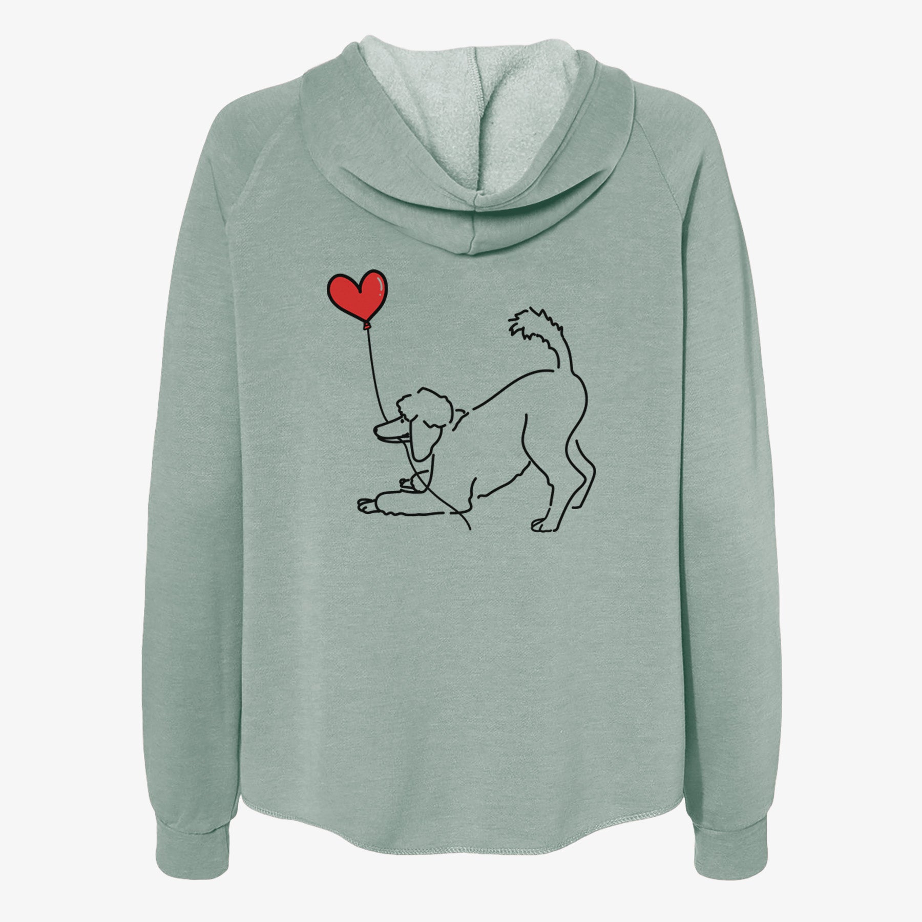 Standard Poodle Heart String- Women's Cali Wave Zip-Up Sweatshirt