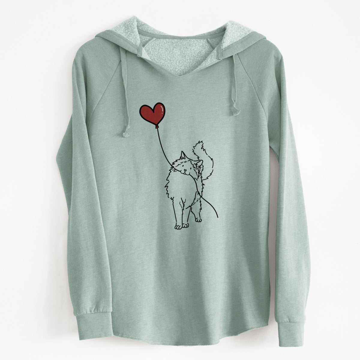 Ragdoll Cat Heart String - Cali Wave Hooded Sweatshirt