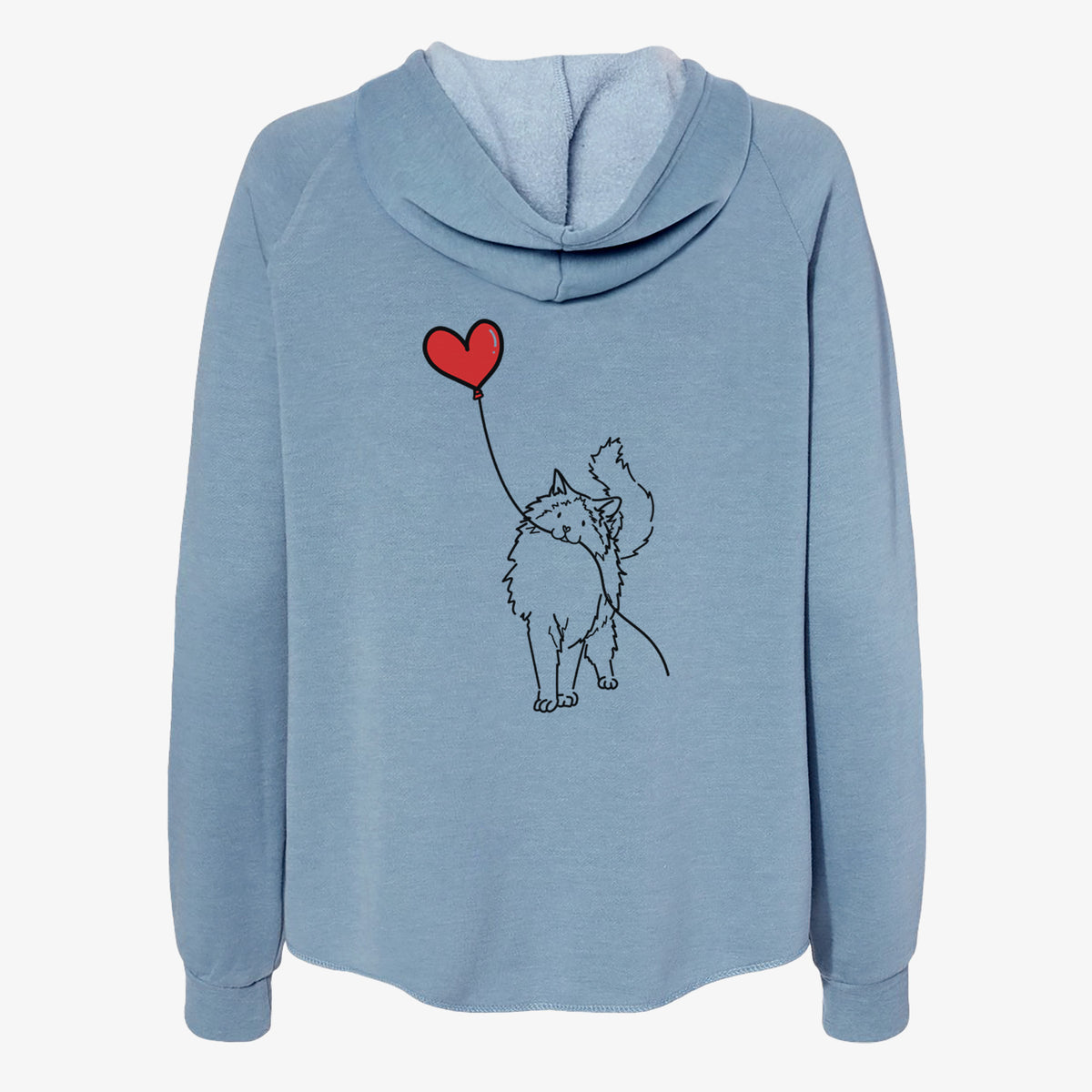 Ragdoll Cat Heart String- Women's Cali Wave Zip-Up Sweatshirt
