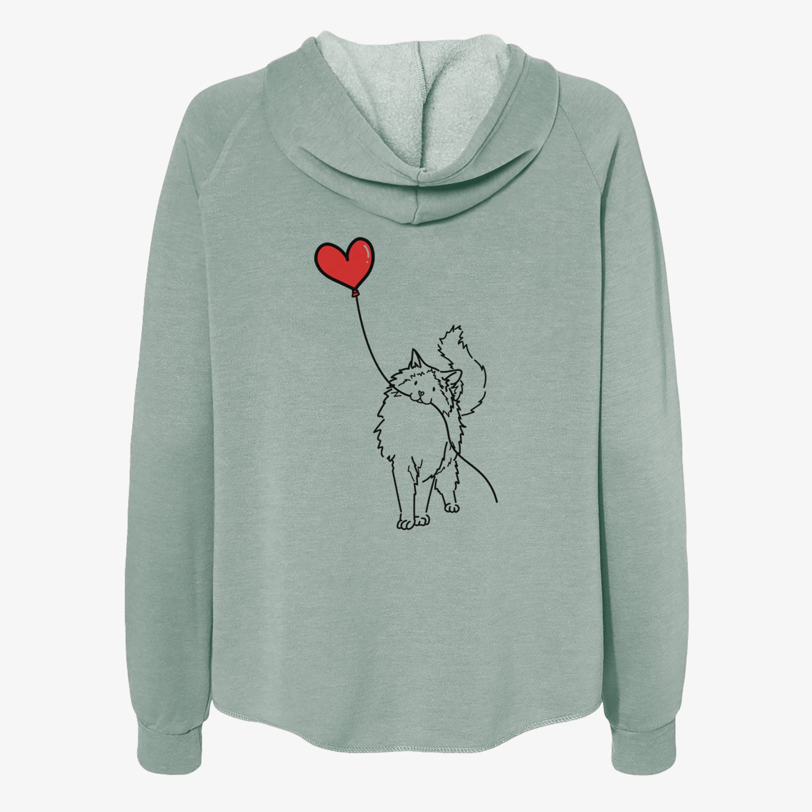 Ragdoll Cat Heart String- Women's Cali Wave Zip-Up Sweatshirt