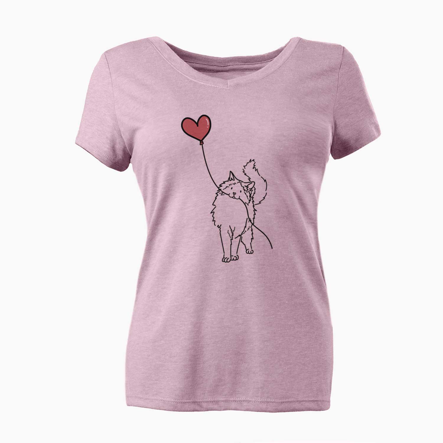 Ragdoll Cat Heart String - Women's V-neck Shirt