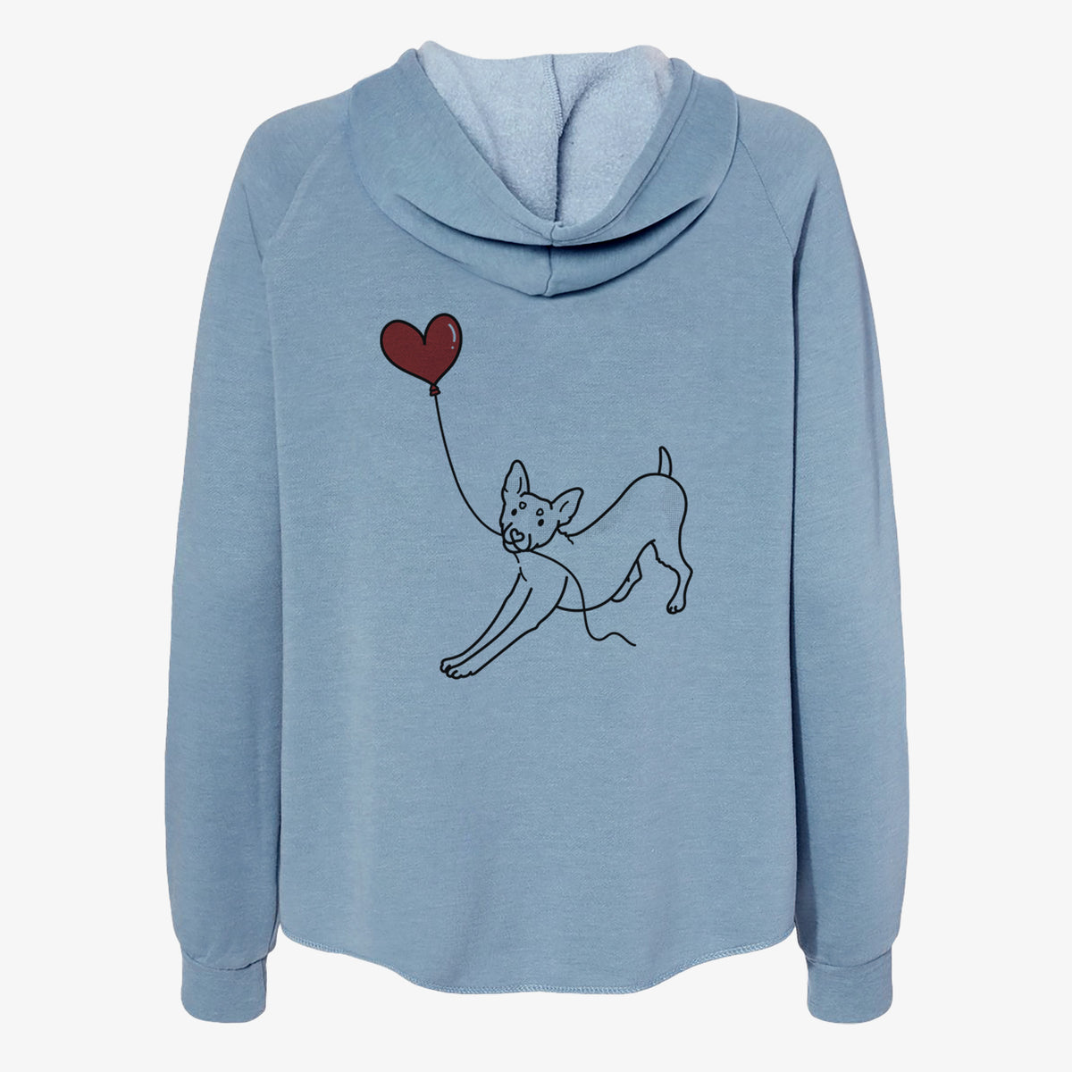 Rat Terrier Heart String- Women's Cali Wave Zip-Up Sweatshirt