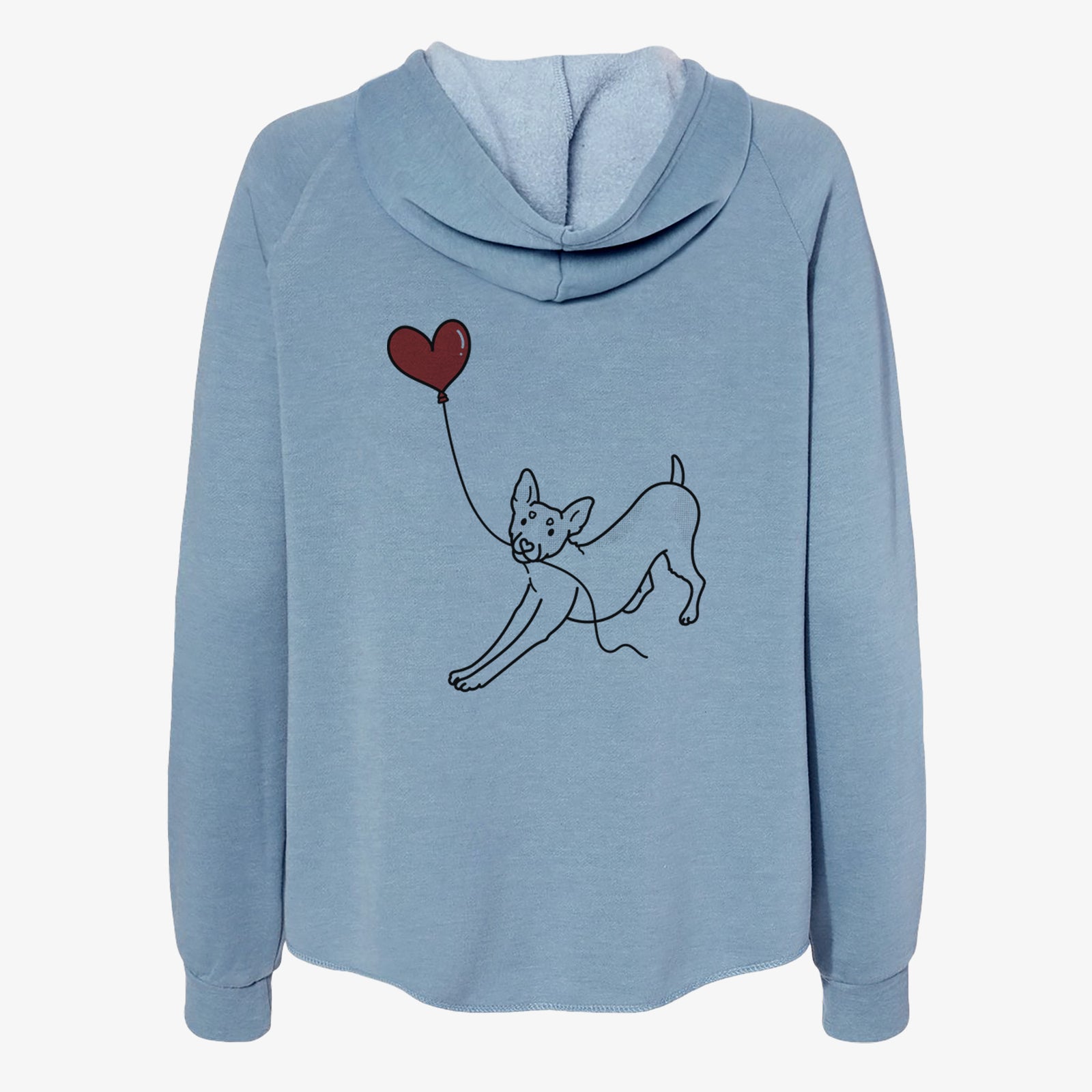 Rat Terrier Heart String- Women's Cali Wave Zip-Up Sweatshirt