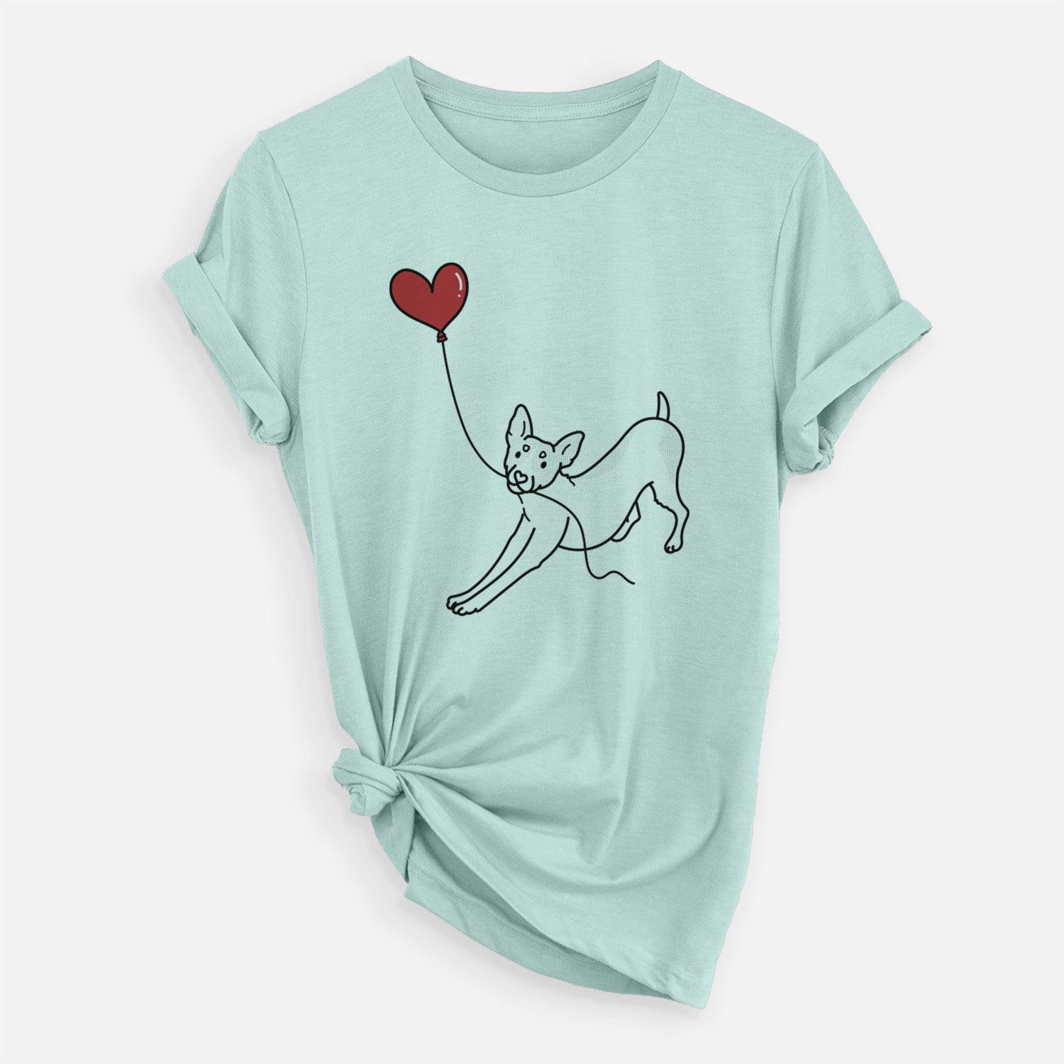 Rat Terrier Heart String - Unisex Crewneck