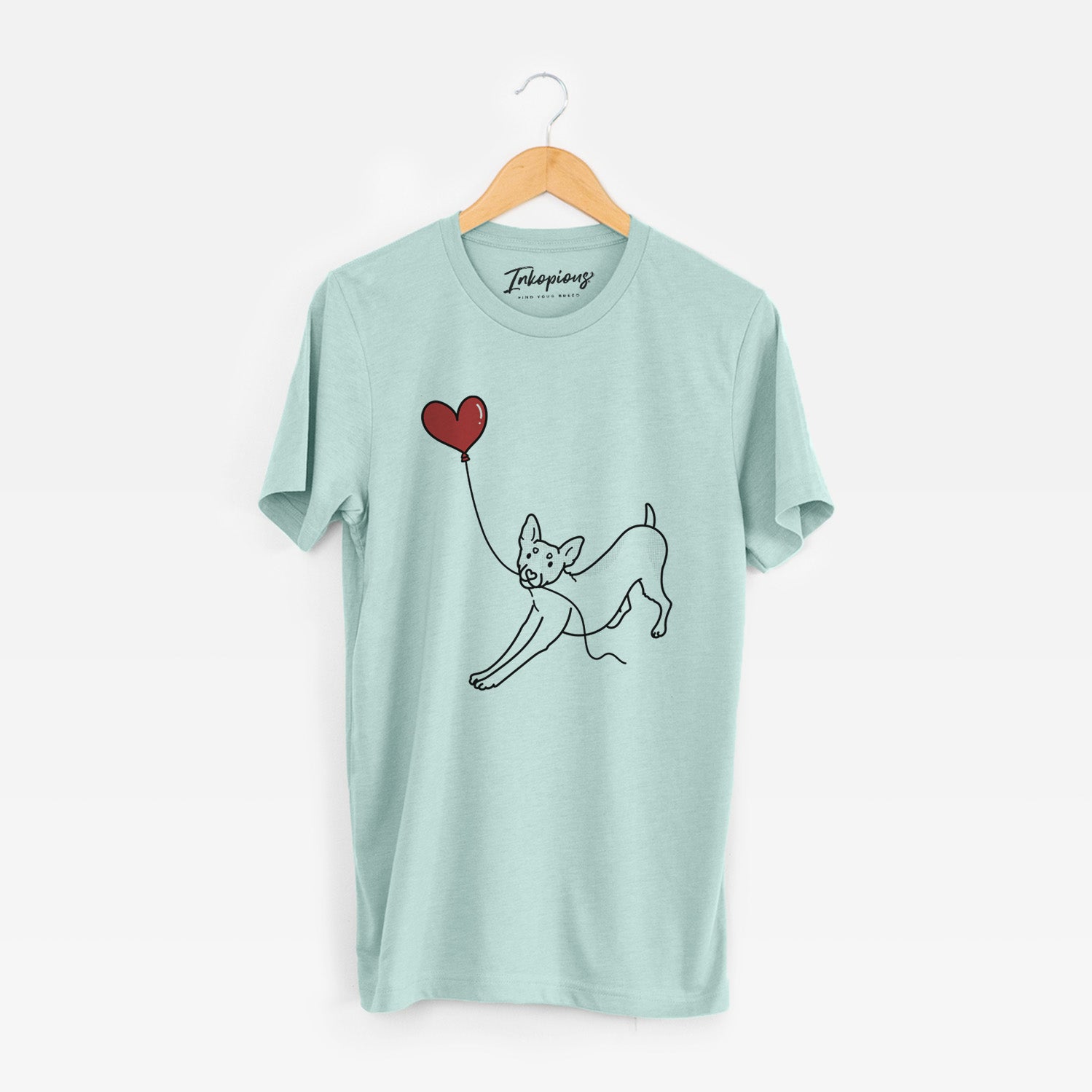 Rat Terrier Heart String - Unisex Crewneck