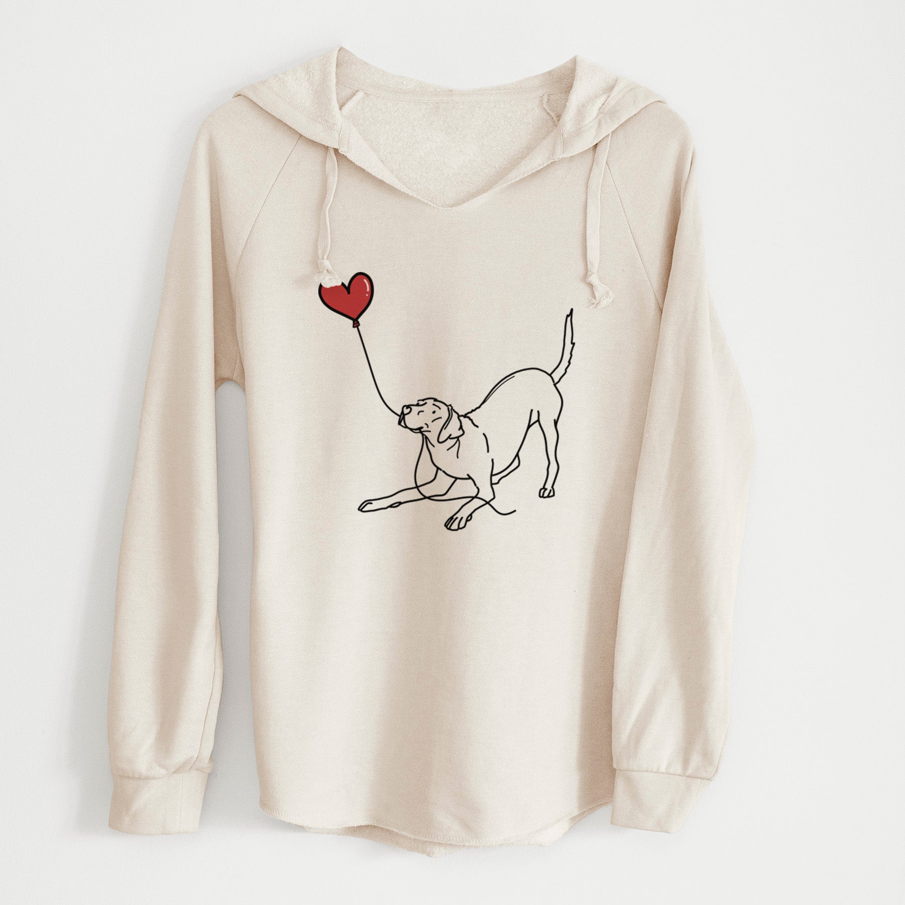 Rhodesian Ridgeback Heart String - Cali Wave Hooded Sweatshirt