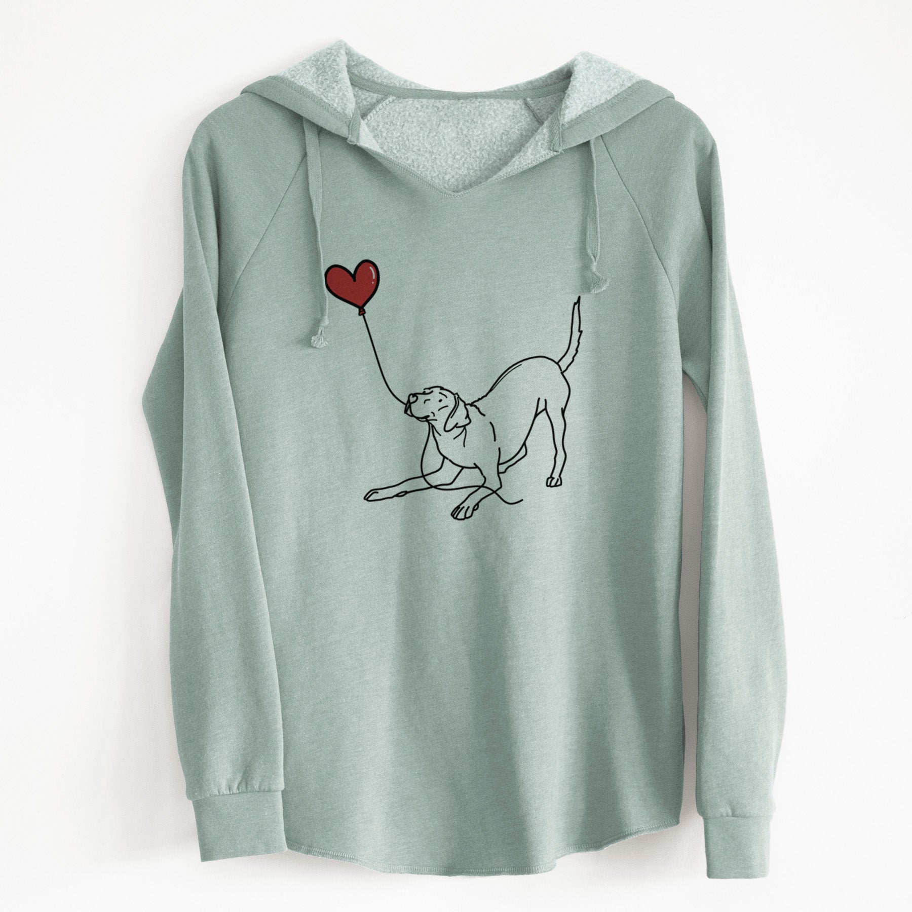 Rhodesian Ridgeback Heart String - Cali Wave Hooded Sweatshirt