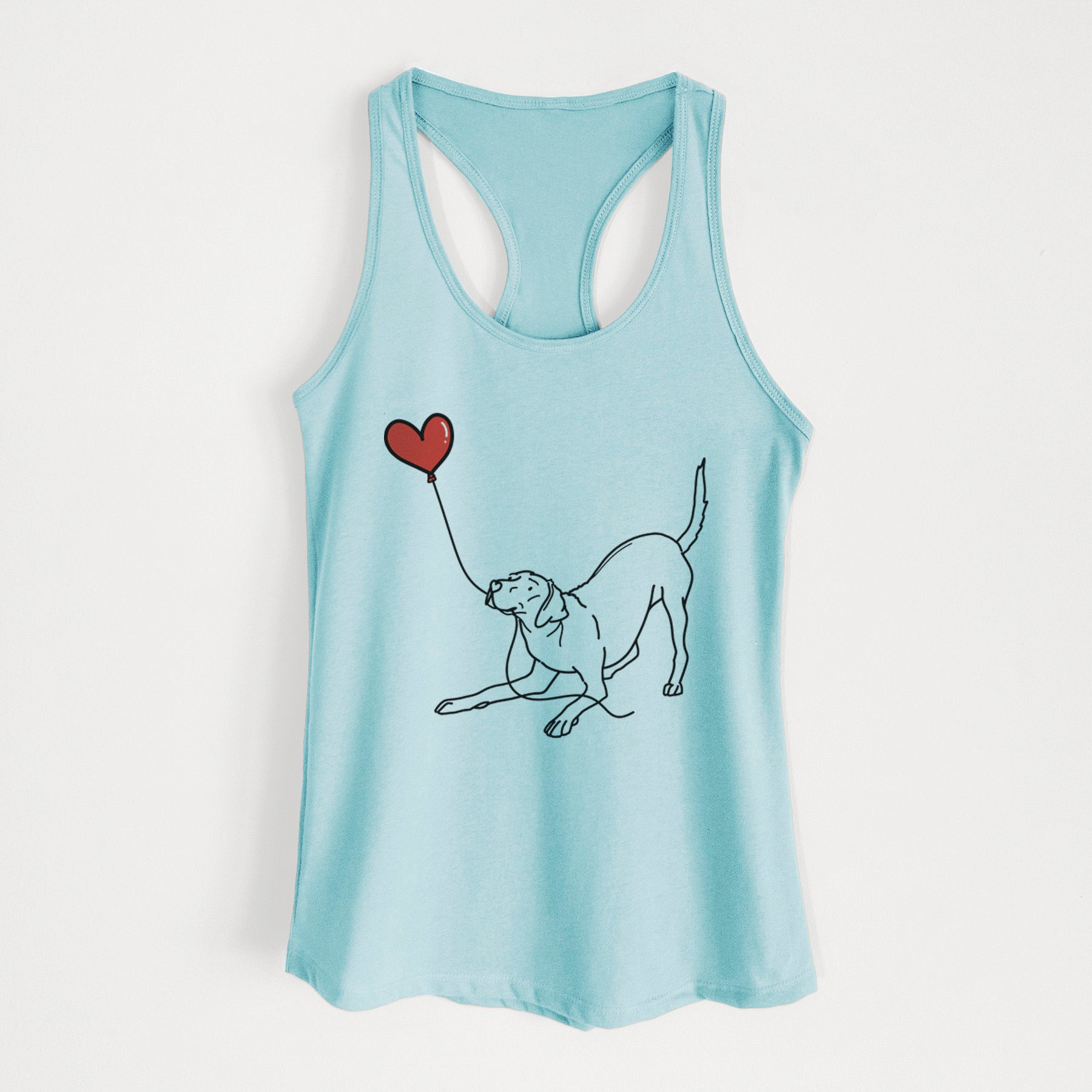 Rhodesian Ridgeback Heart String - Women's Racerback Tanktop