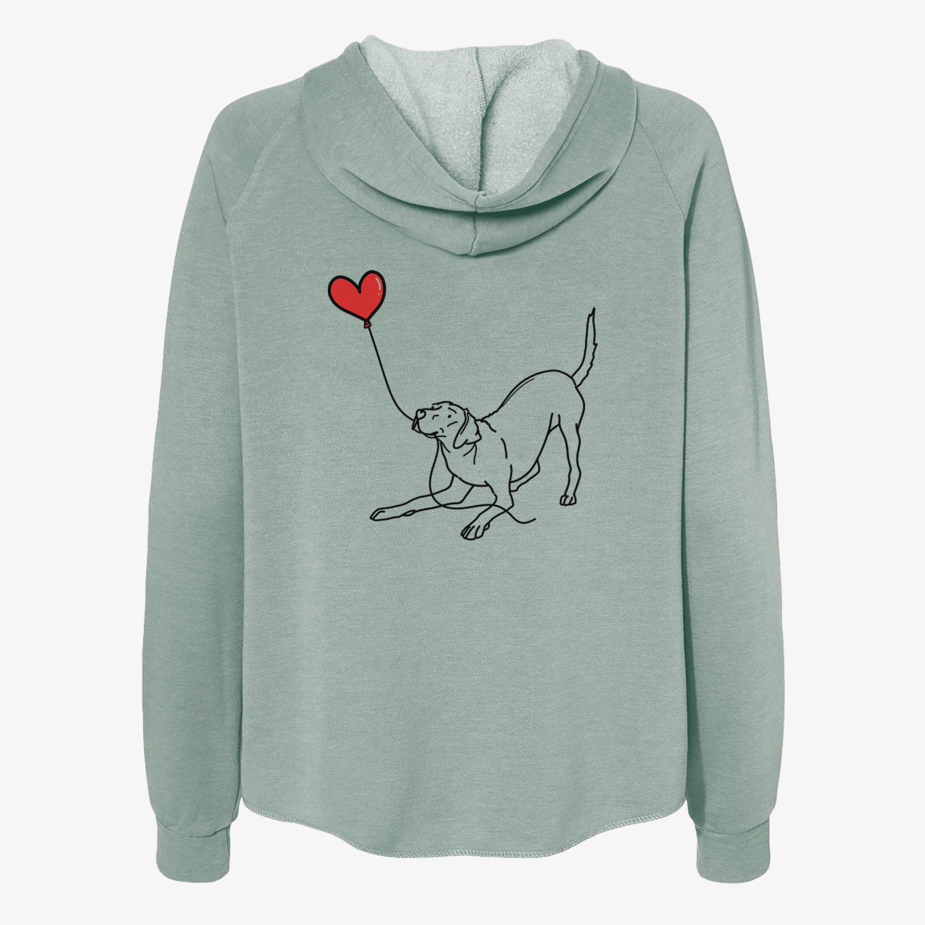 Rhodesian Ridgeback Heart String- Women's Cali Wave Zip-Up Sweatshirt