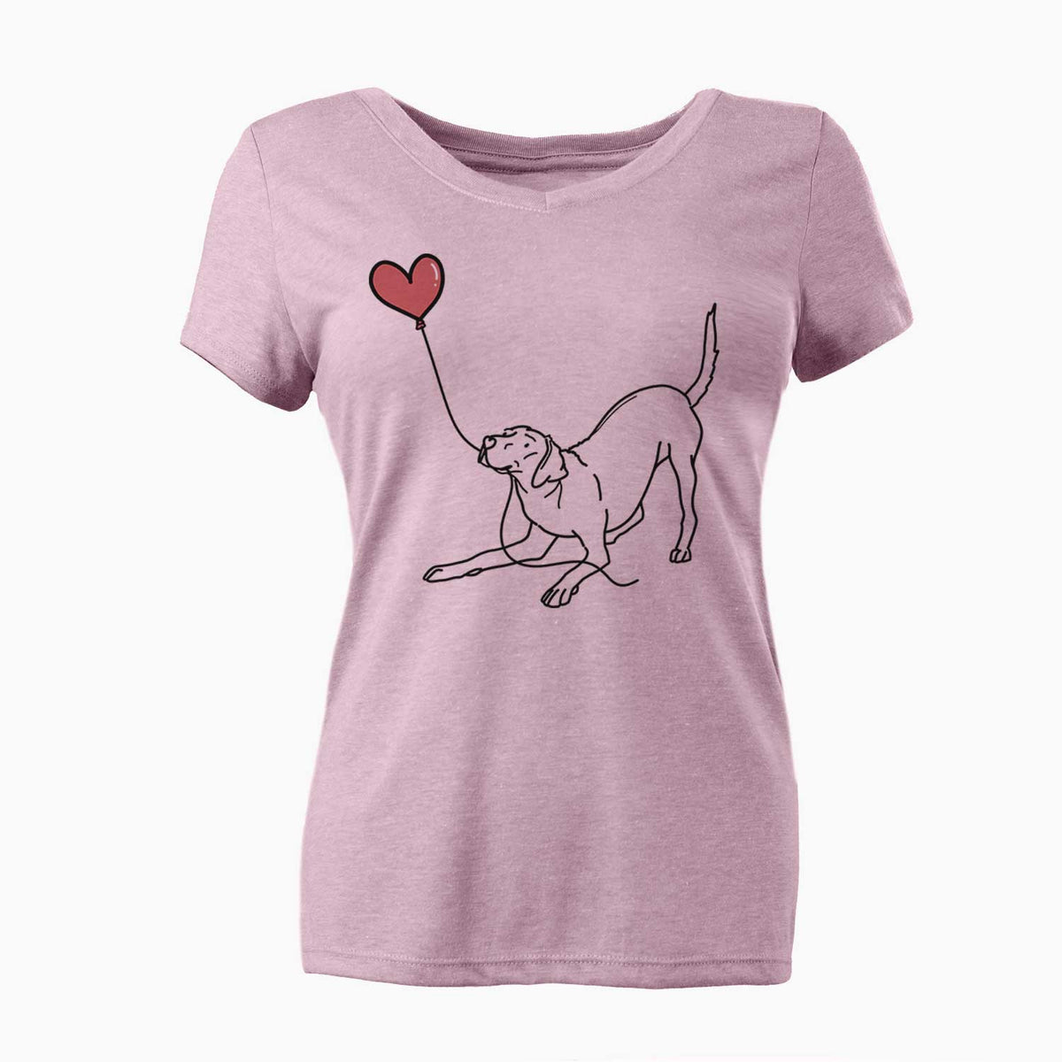 Rhodesian Ridgeback Heart String - Women's V-neck Shirt