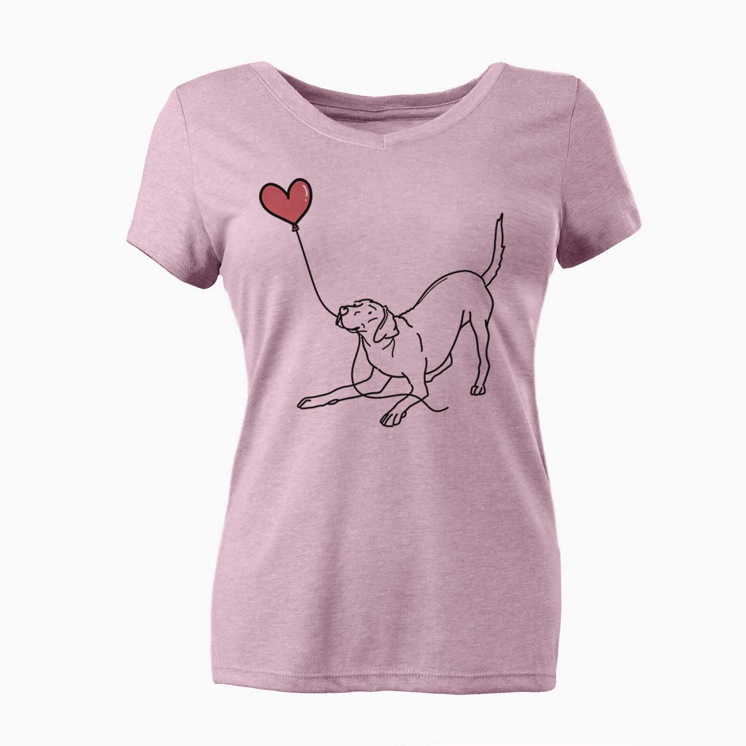 Rhodesian Ridgeback Heart String - Women's V-neck Shirt