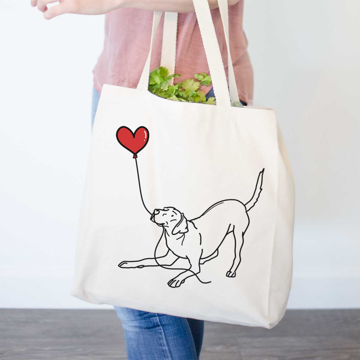 Rhodesian Ridgeback Heart String- Tote Bag