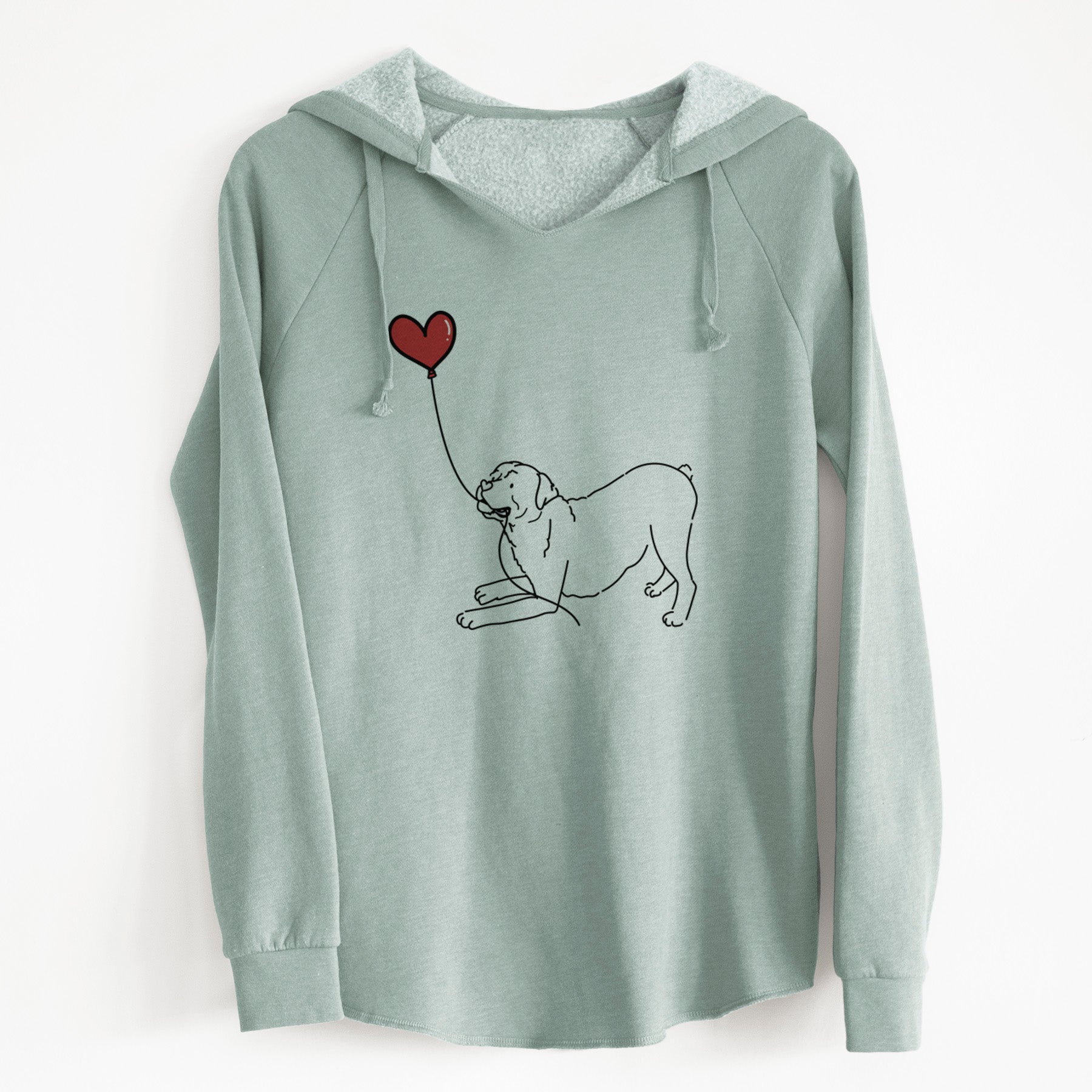 Rottweiler Heart String - Cali Wave Hooded Sweatshirt