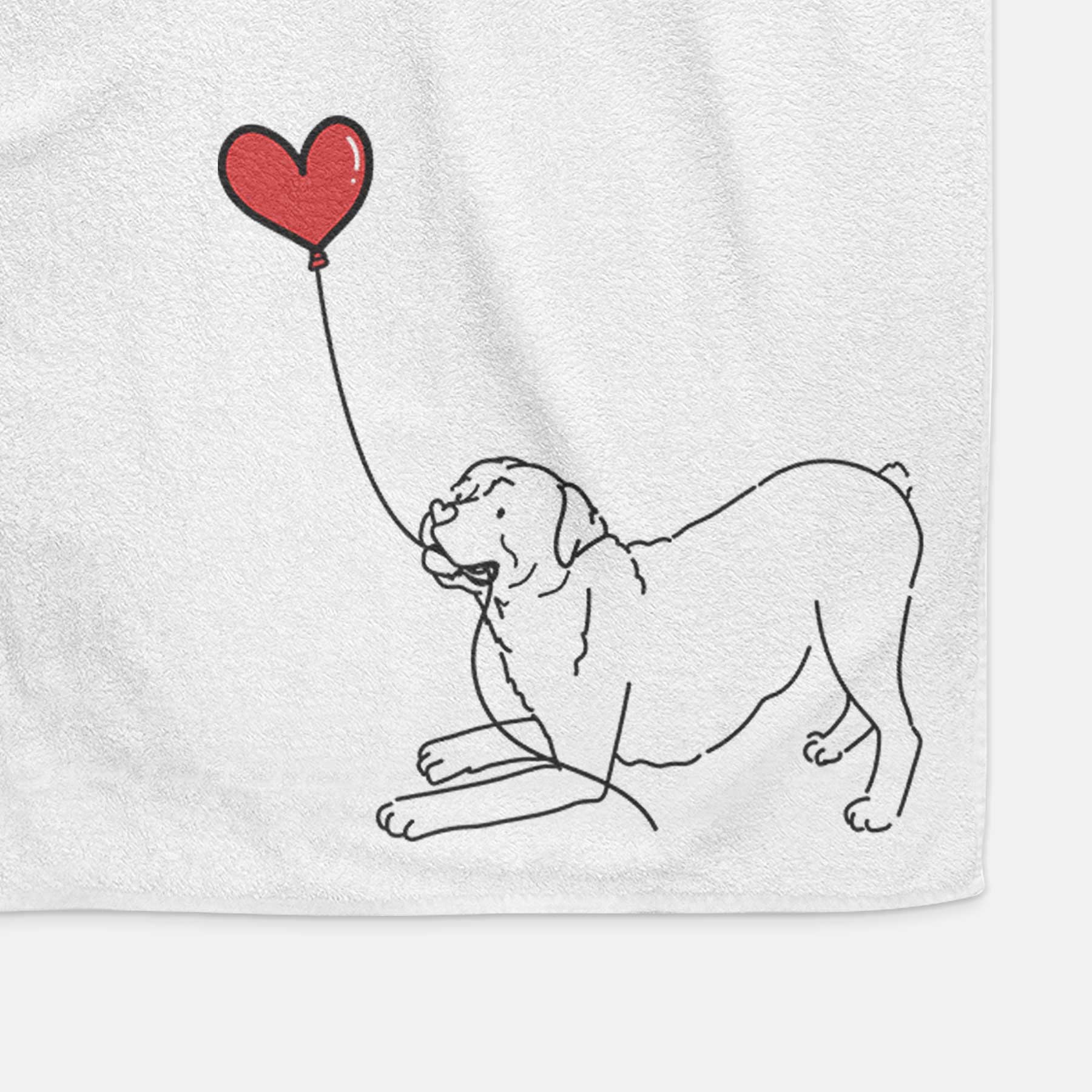 Rottweiler Heart String -  Decorative Hand Towel