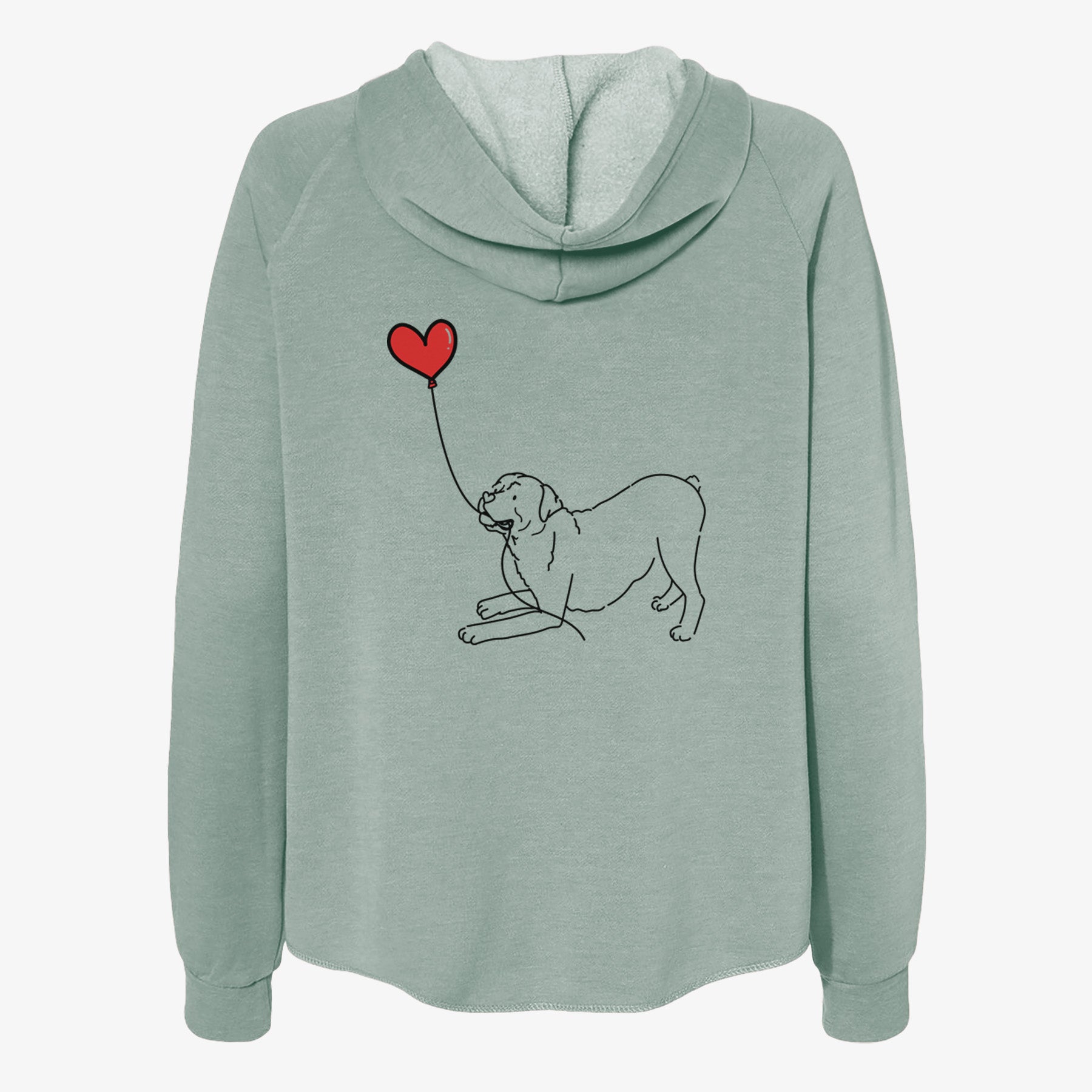 Rottweiler Heart String- Women's Cali Wave Zip-Up Sweatshirt