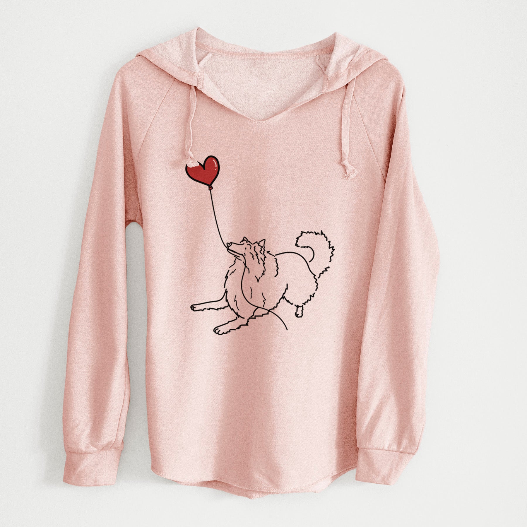 Rough Collie Heart String - Cali Wave Hooded Sweatshirt