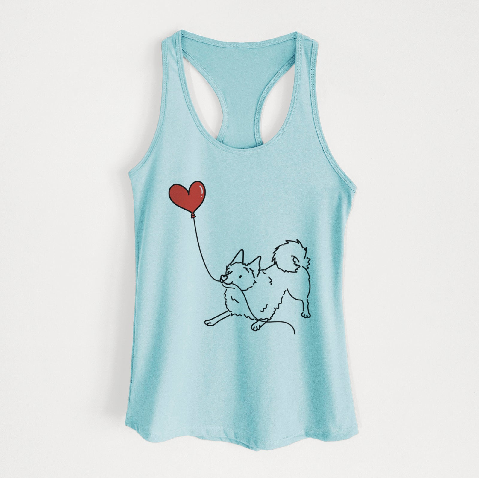 Schipperke Heart String - Women's Racerback Tanktop
