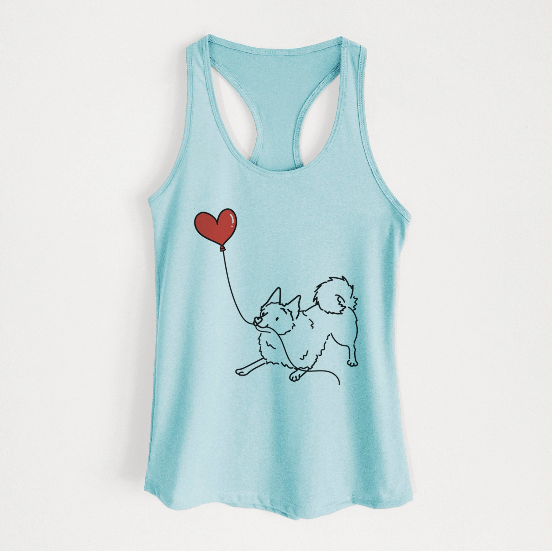 Schipperke Heart String - Women's Racerback Tanktop