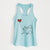 Schipperke Heart String - Women's Racerback Tanktop