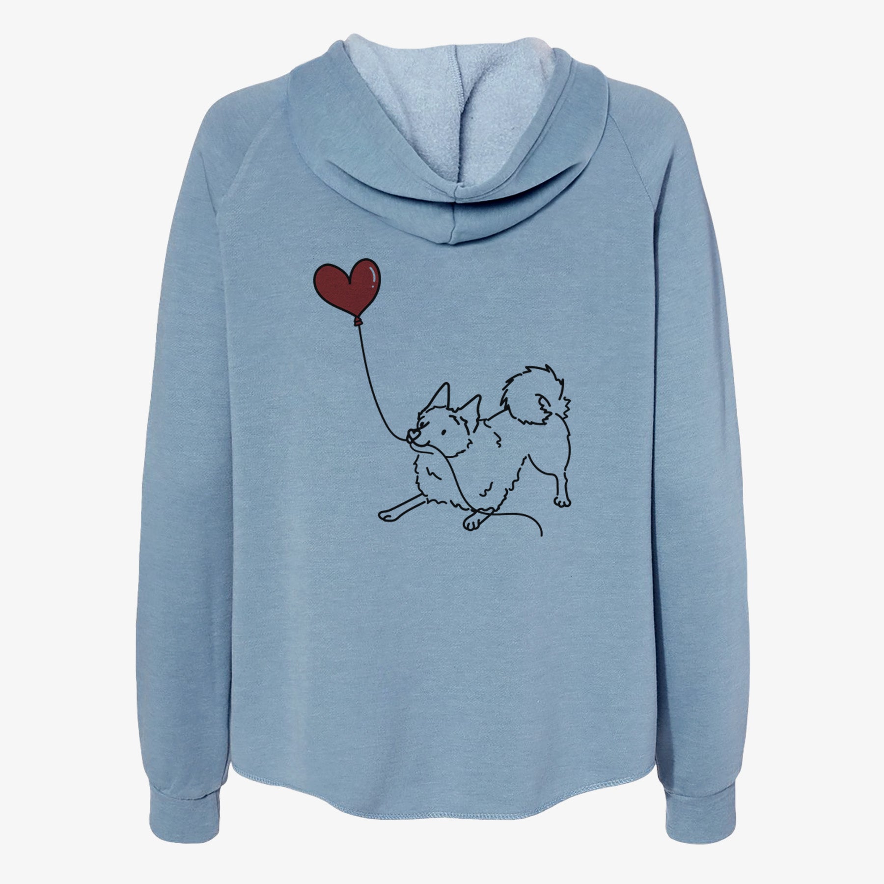 Schipperke Heart String- Women's Cali Wave Zip-Up Sweatshirt