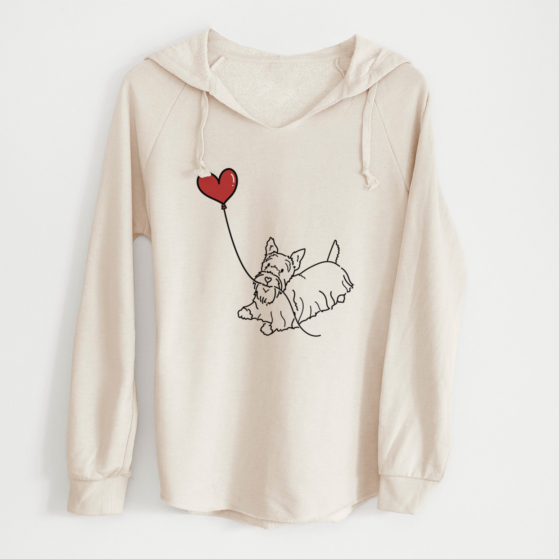 Scottish Terrier Heart String - Cali Wave Hooded Sweatshirt