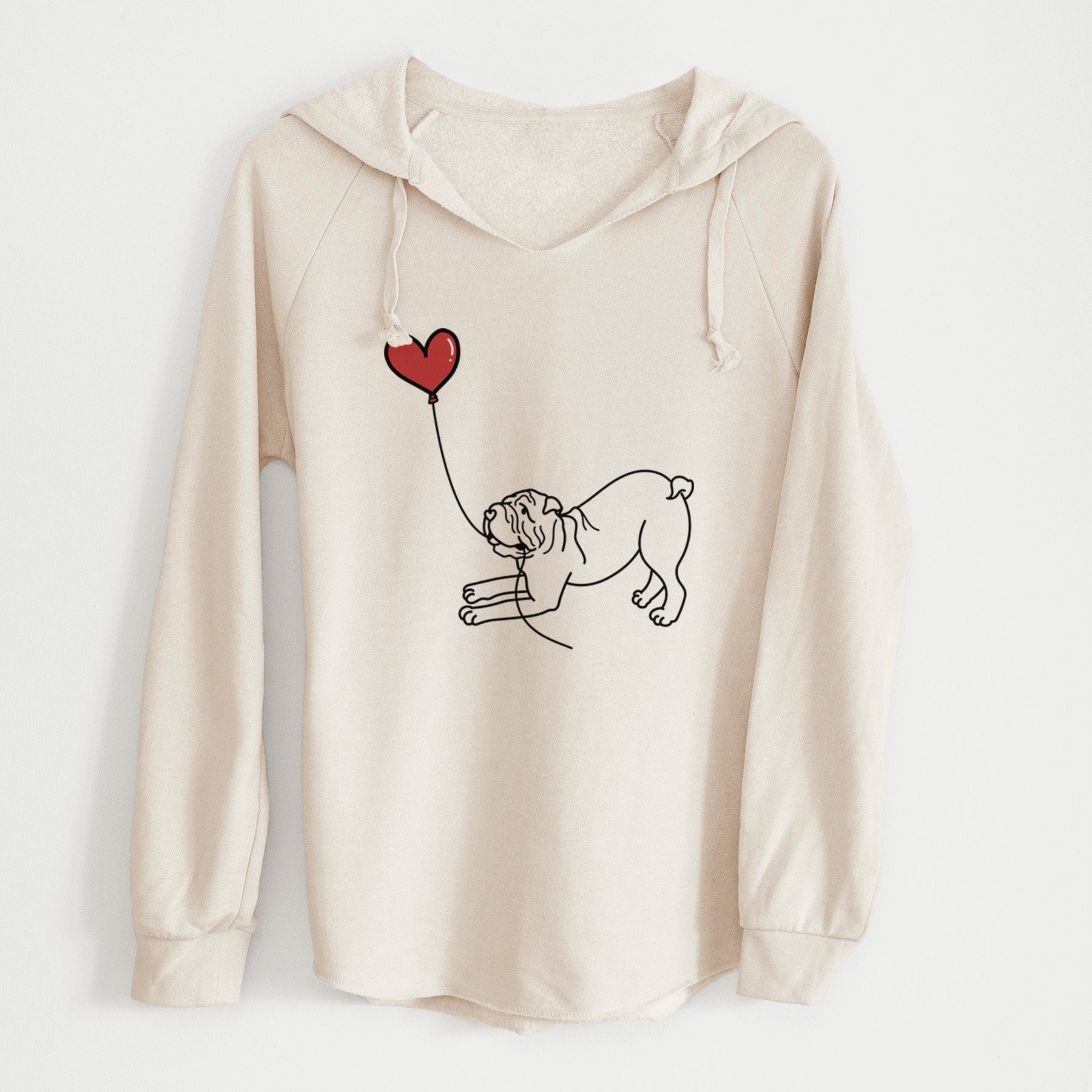 Shar Pei Heart String - Cali Wave Hooded Sweatshirt