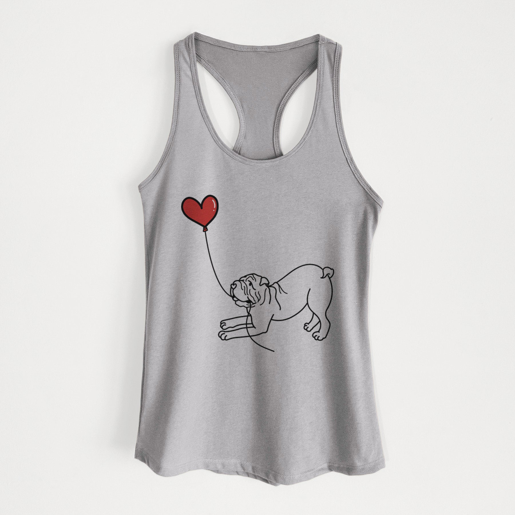 Shar Pei Heart String - Women's Racerback Tanktop