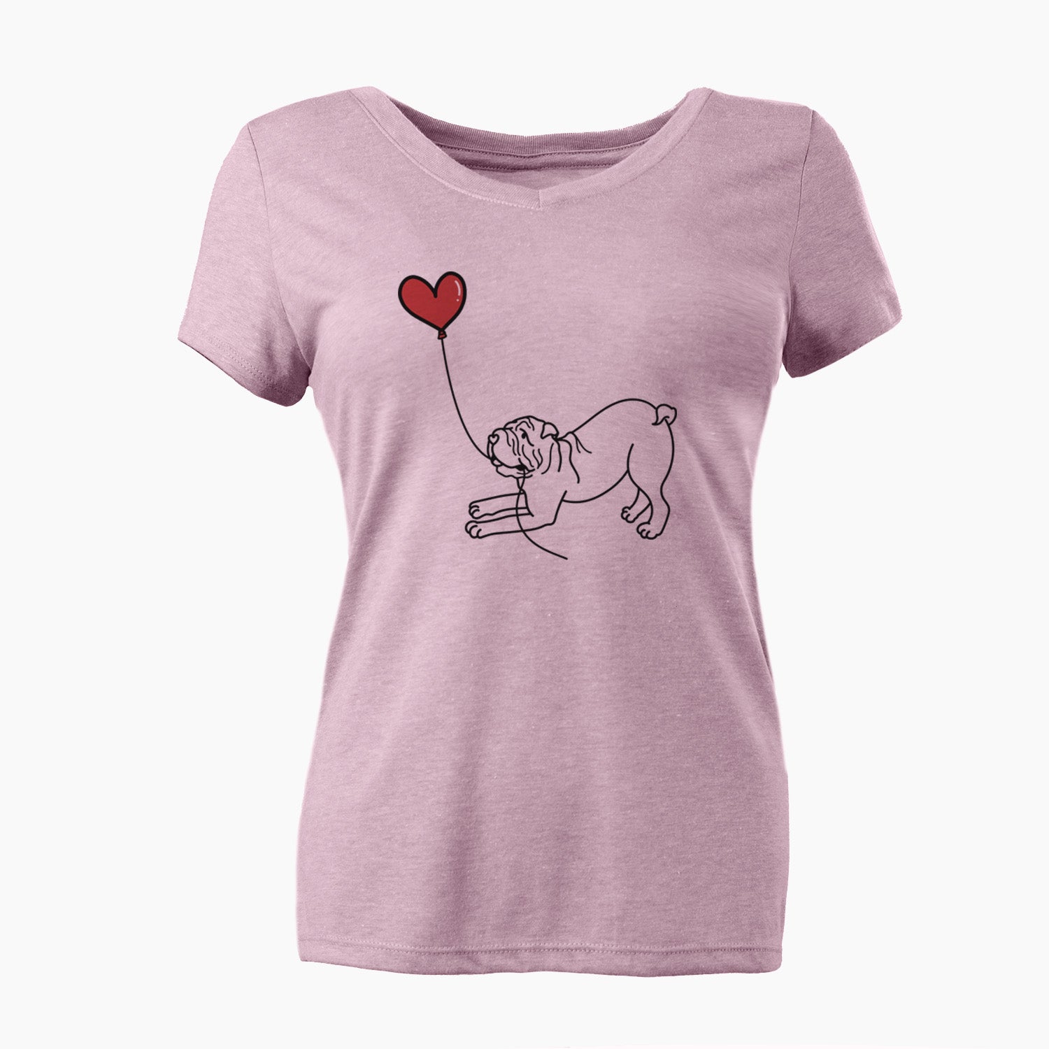 Shar Pei Heart String - Women's V-neck Shirt