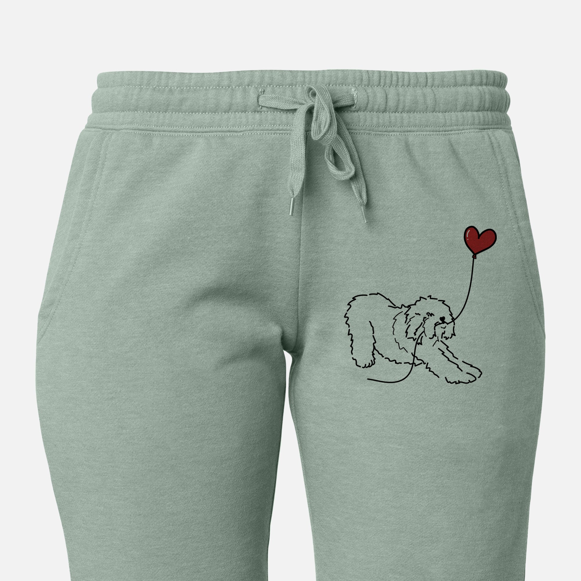 Old English Sheepdog Heart String - Women's Cali Wave Joggers