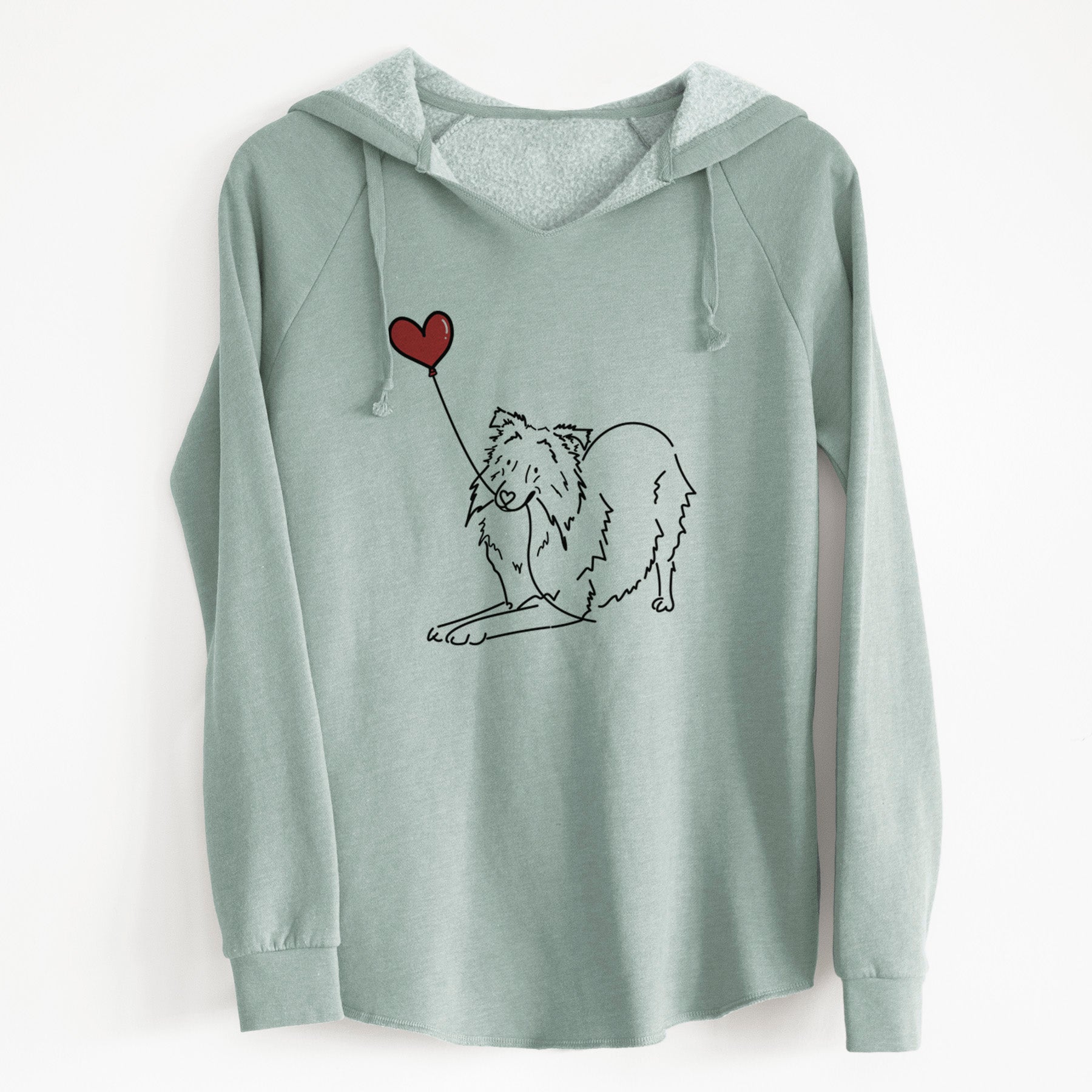 Shetland Sheepdog Heart String - Cali Wave Hooded Sweatshirt